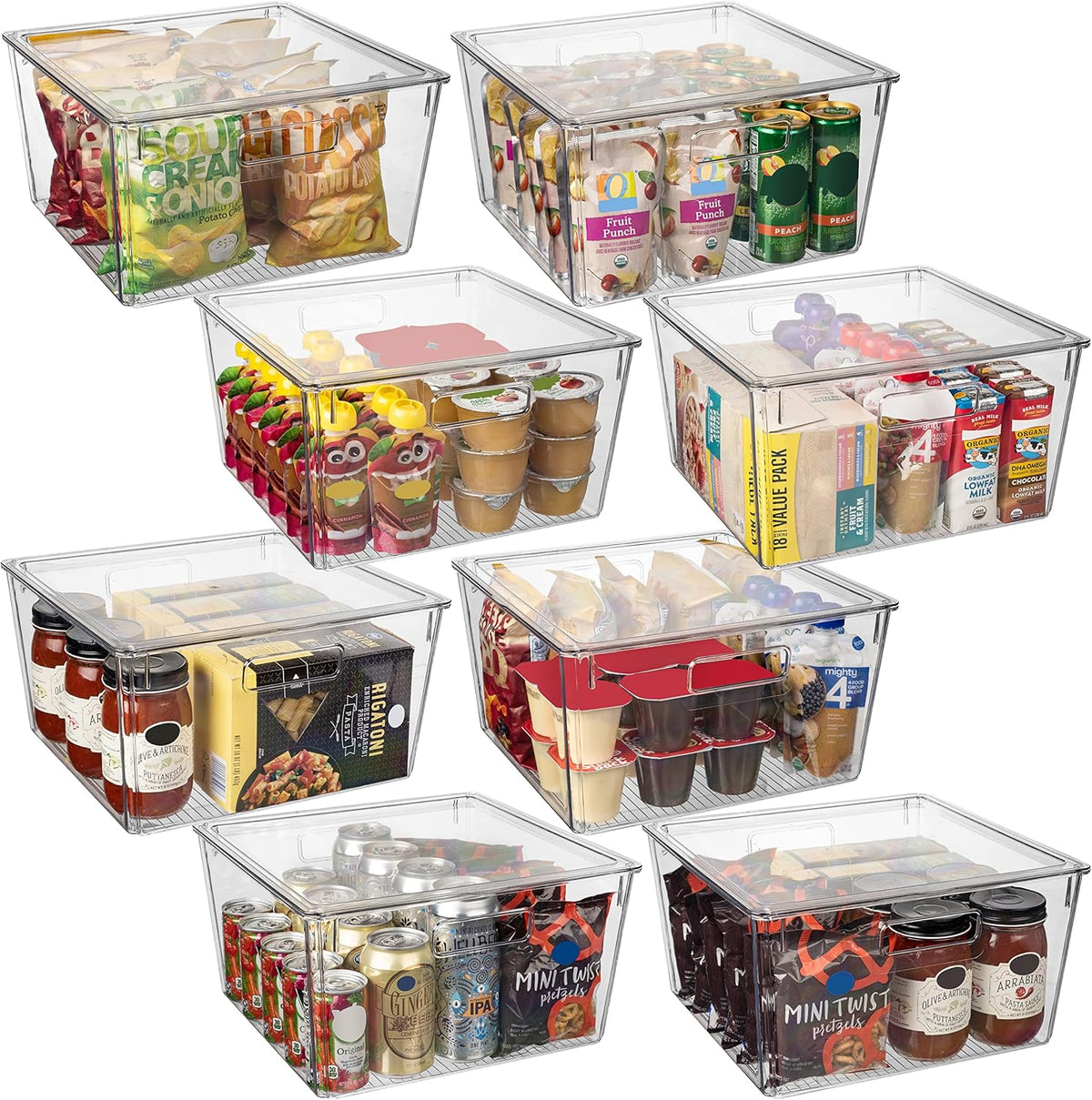 CLEARSPACE Plastic Storage Bins with Lids XL – Perfect Kitchen Organization or Pantry Storage
