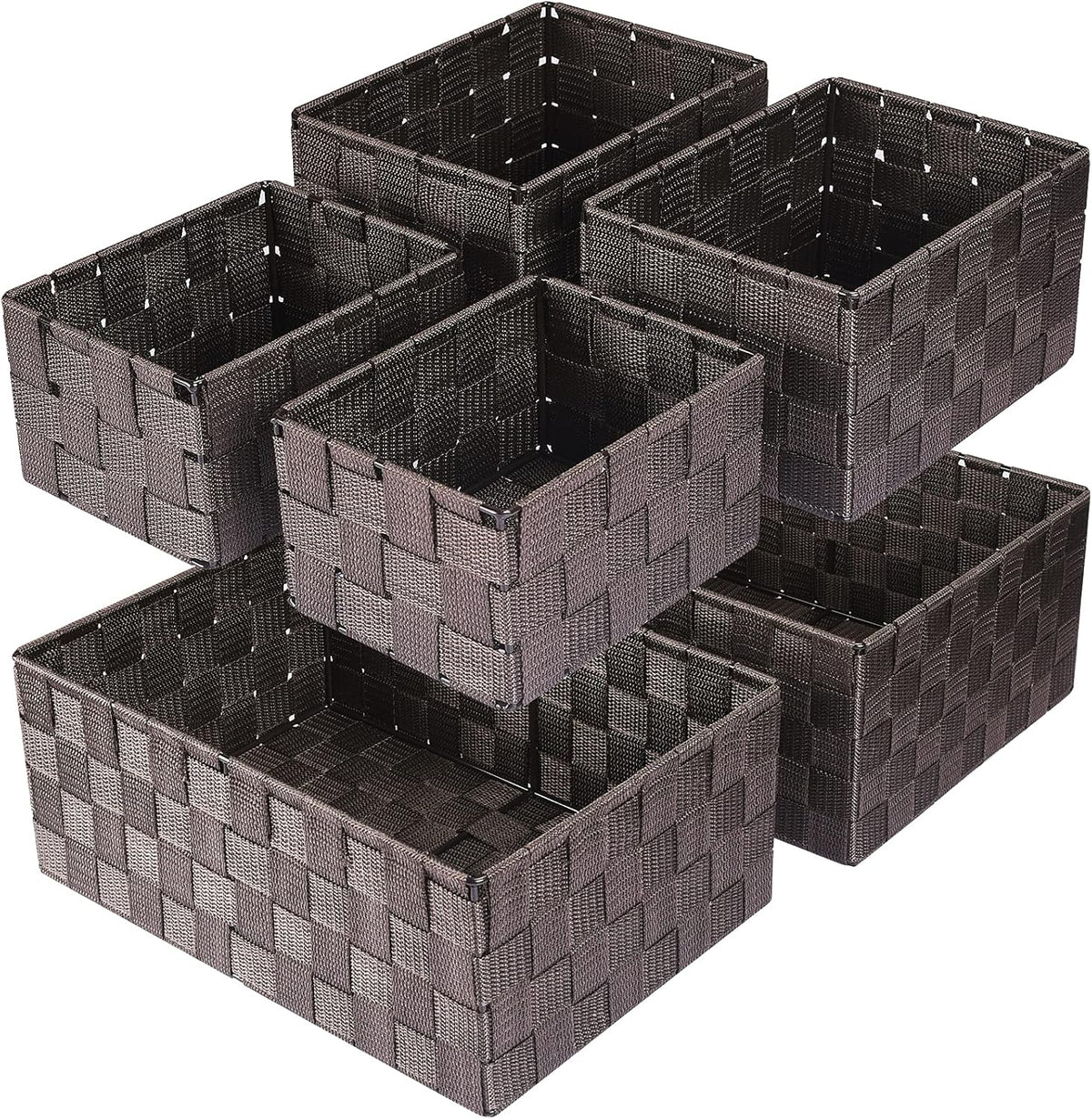 Woven Storage Baskets, Storage Bins, Cube Basket Container Baskets Storage Boxes Organizers for