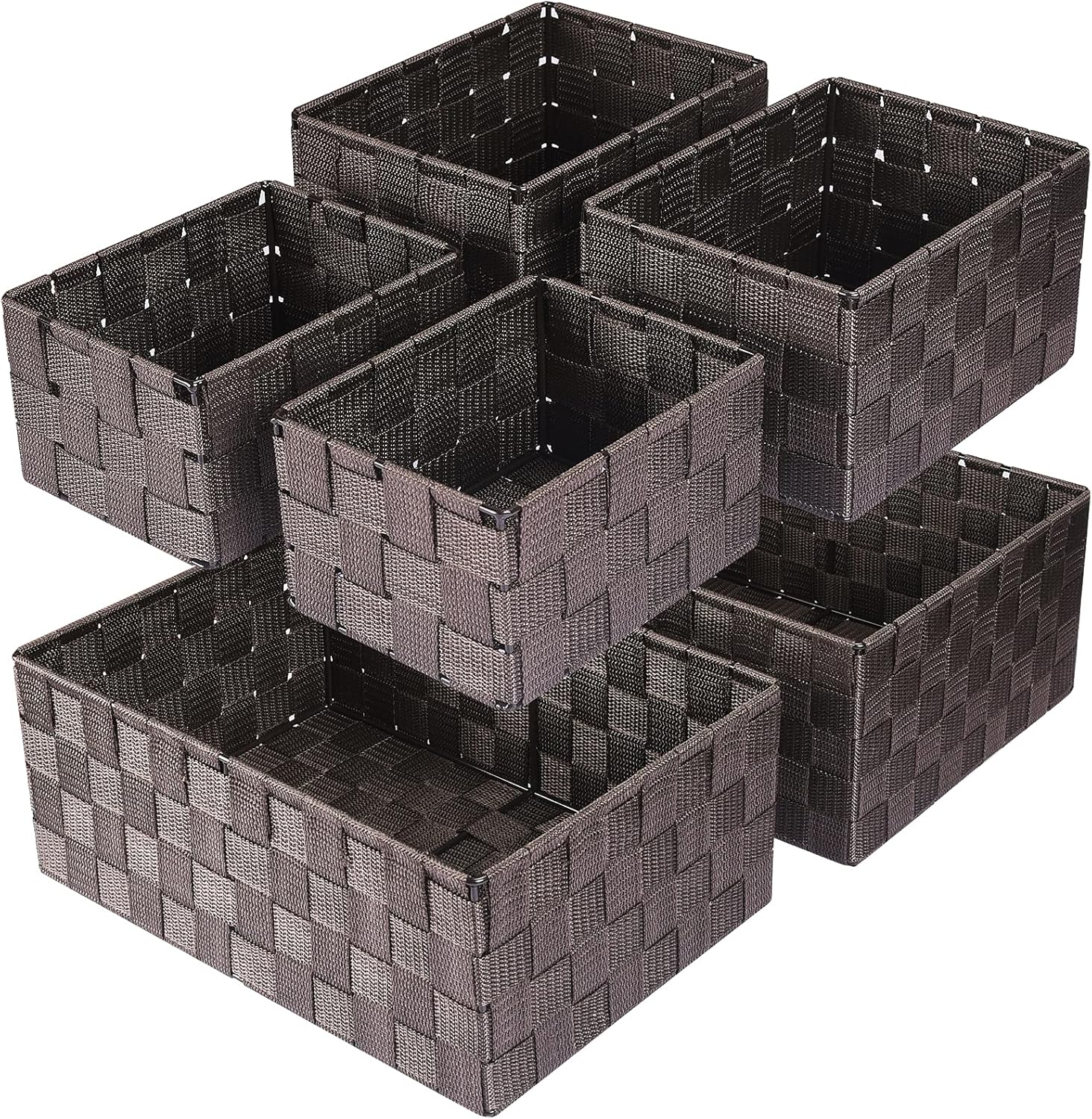 Woven Storage Baskets, Storage Bins, Cube Basket Container Baskets Storage Boxes Organizers for