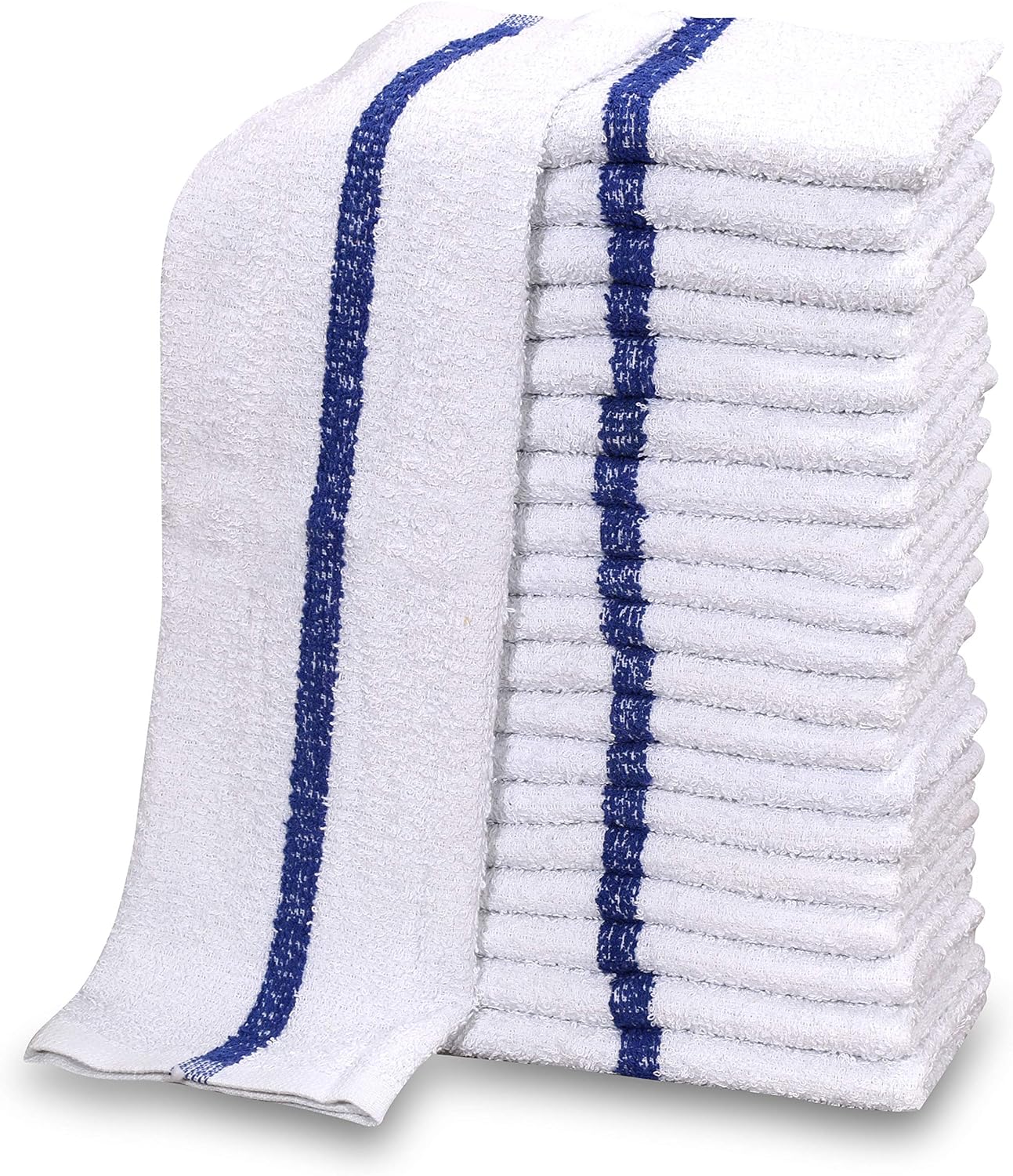 GOLD TEXTILES 60 PC New Cotton Blend White Restaurant Bar Mops Kitchen Towels 28oz (5 Dozen) (60