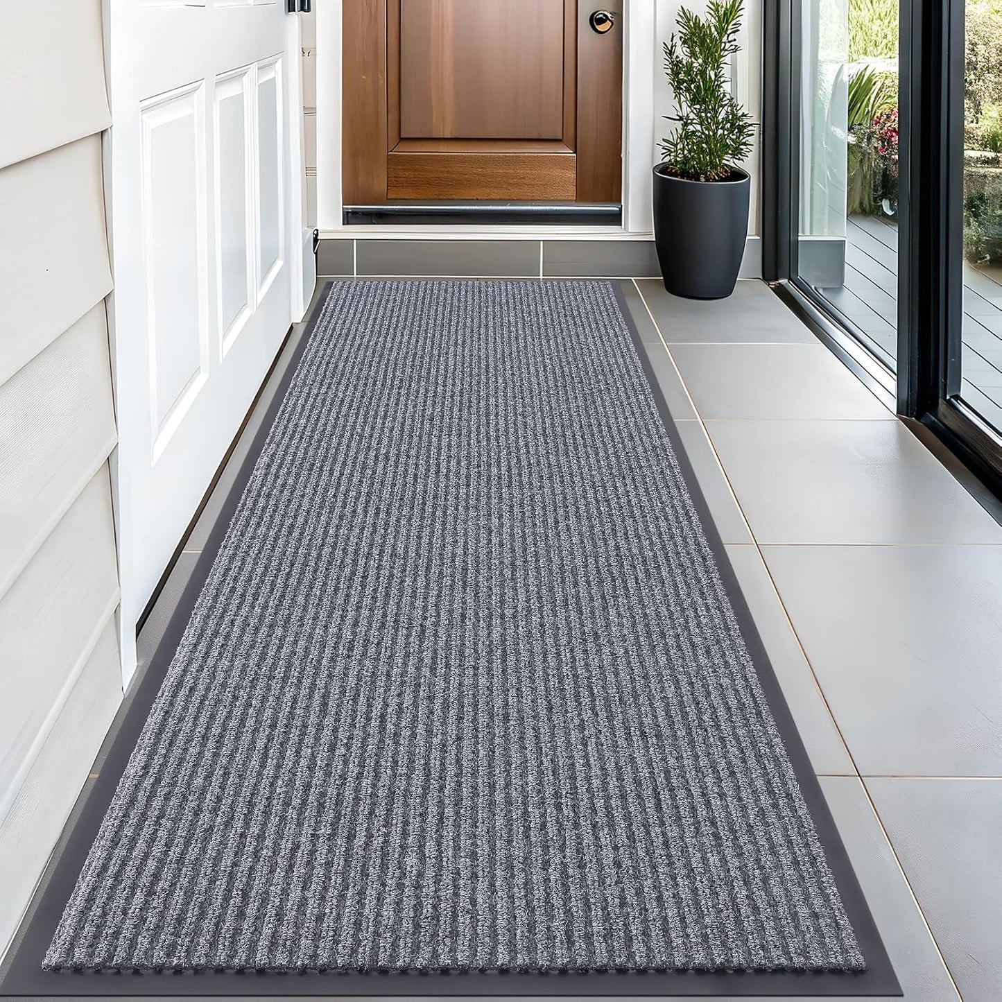 OLANLY Front Door Mat Indoor Outdoor Entrance, Waterproof Heavy Duty Doormat, Fade Resistant, Low
