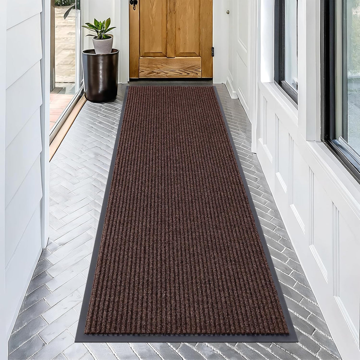 OLANLY Front Door Mat Indoor Outdoor Entrance, Waterproof Heavy Duty Doormat, Fade Resistant, Low
