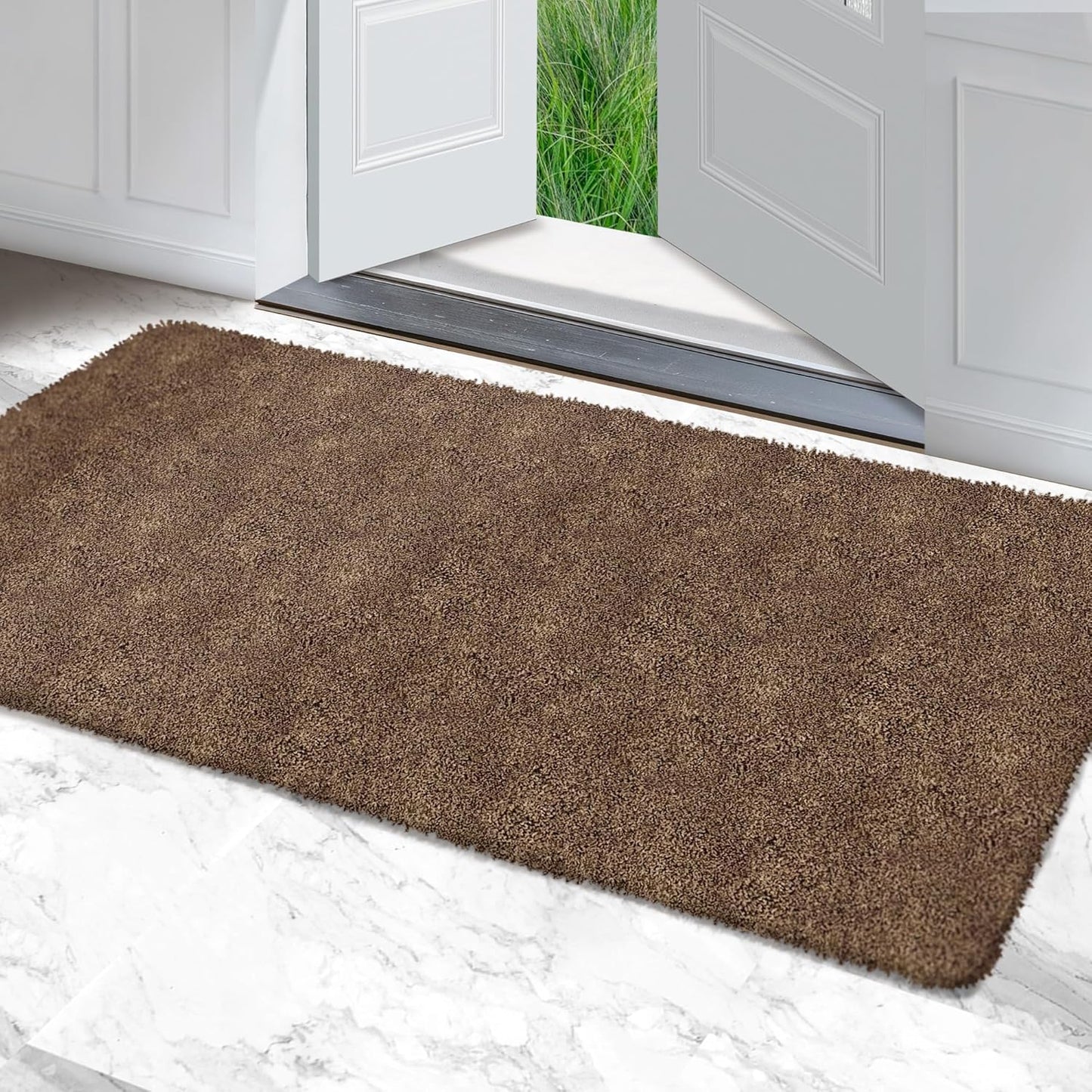 Premium Microfiber Indoor Door Mat – 36"x72" Washable Entry Mat, Non-Slip, Waterproof Backing