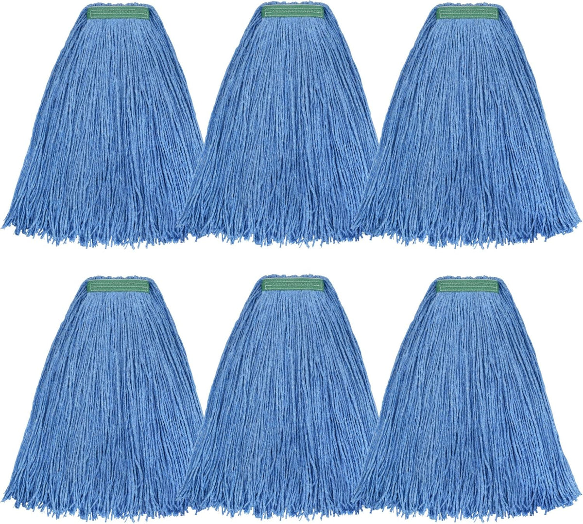 Matthew Cleaning 24oz 6Pack Cotton Floor Mop,Cotton Looped-Open String Heavy Duty String Refills