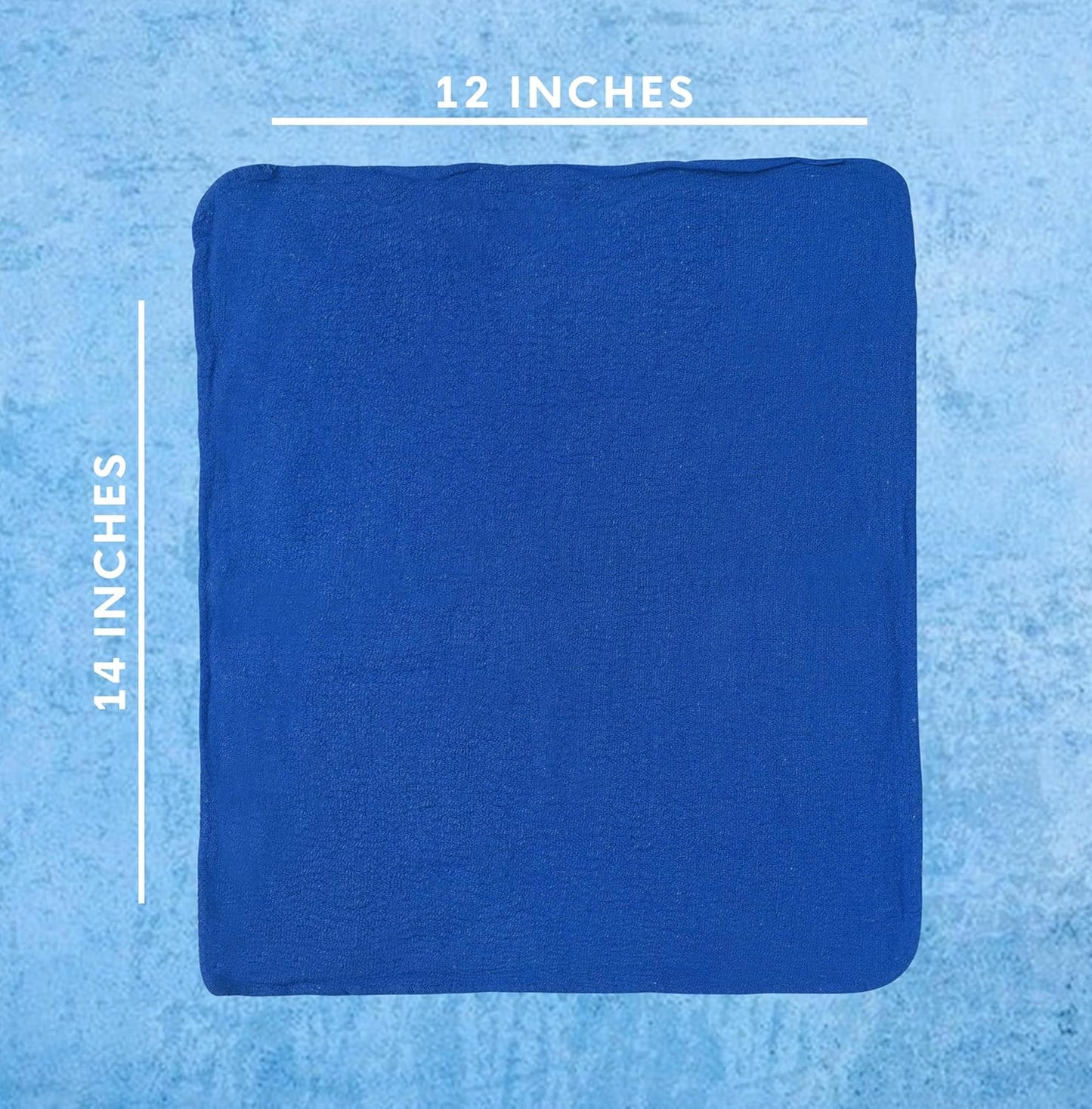 Cotton Shop Towels - Pack of 25 Cleaning Rags 12'' x 14'' - Super Soft and Absorbent Shop Rags for