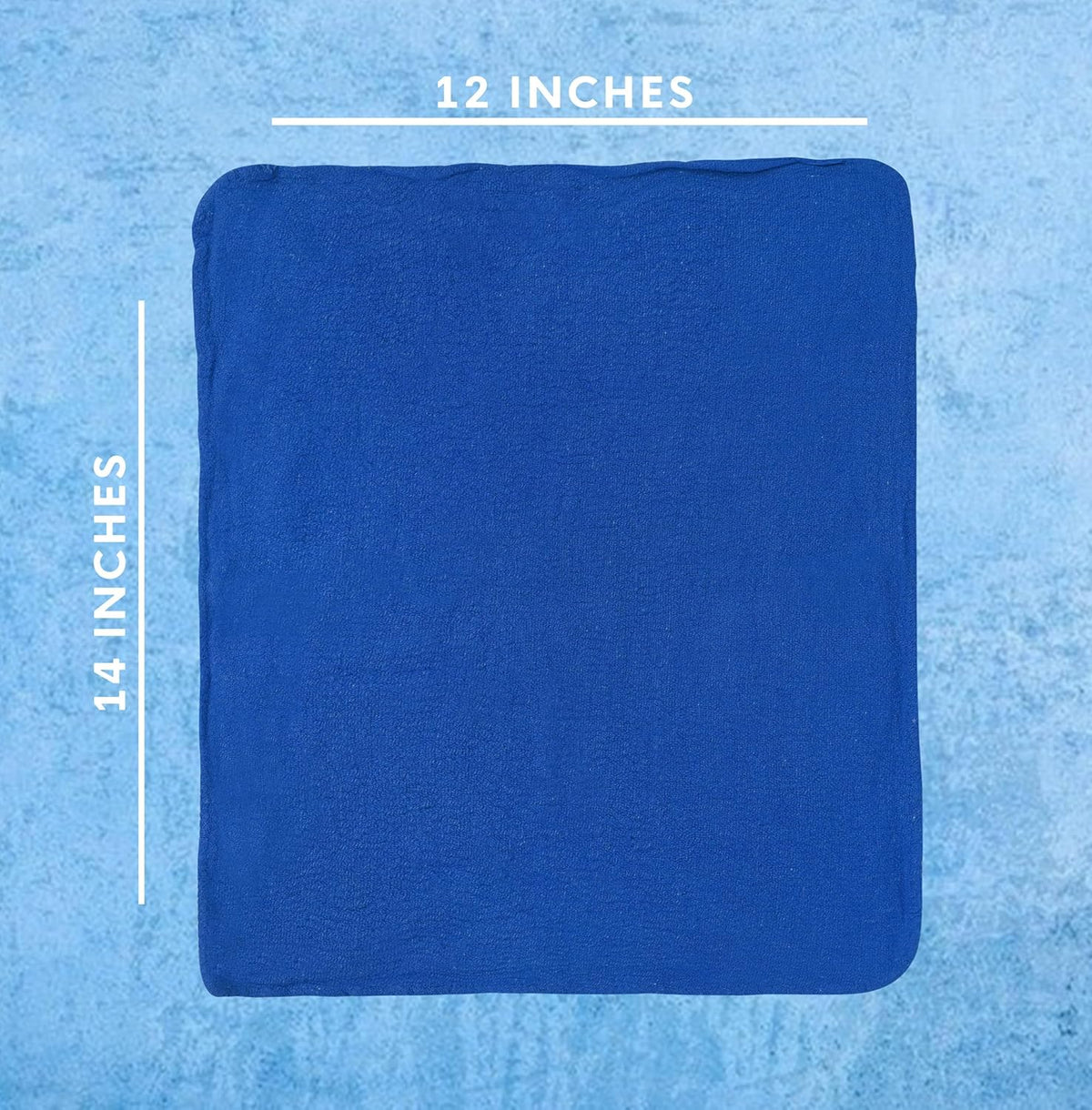 Cotton Shop Towels - Pack of 50 Cleaning Rags 12'' x 14'' - Super Soft and Absorbent Shop Rags for
