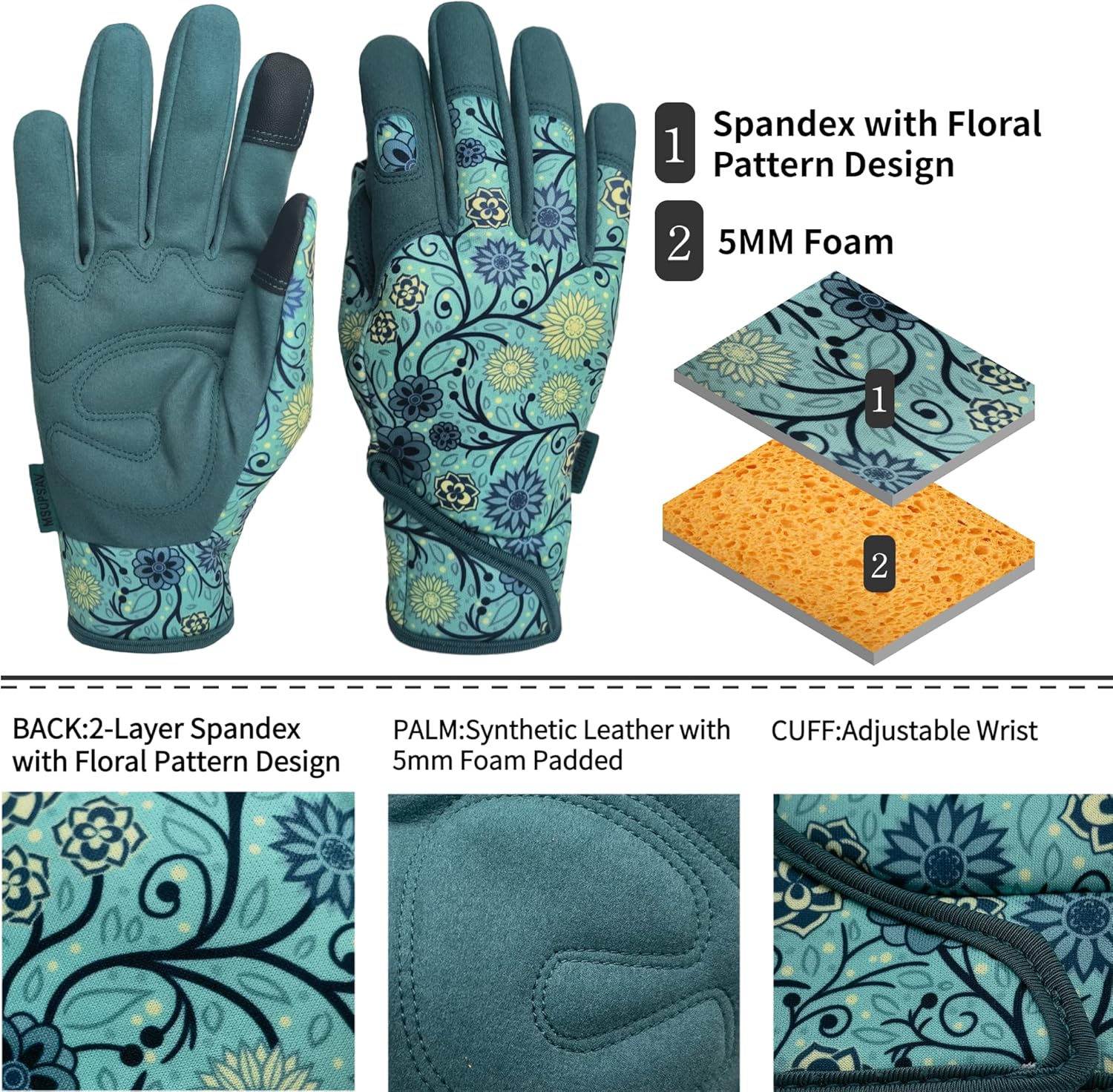 Thorn Proof&Puncture Resistant Gardening Gloves with Grip,Garden Gloves for Women, Leather Work