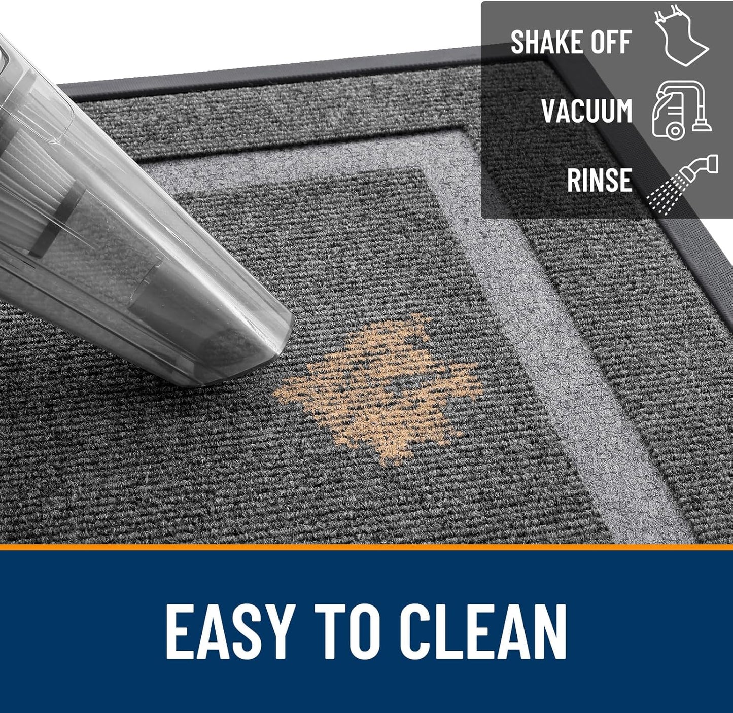 OLANLY Front Door Mat Indoor Outdoor Entrance, Waterproof All-Season, All-Weather Doormat, Sturdy