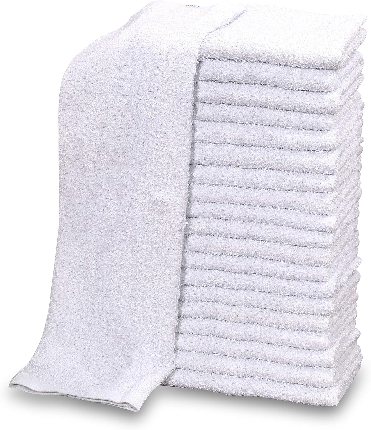 GOLD TEXTILES 36 PC New Cotton Blend White Restaurant Bar Mops Kitchen Towels 28oz (3 Dozen) (36