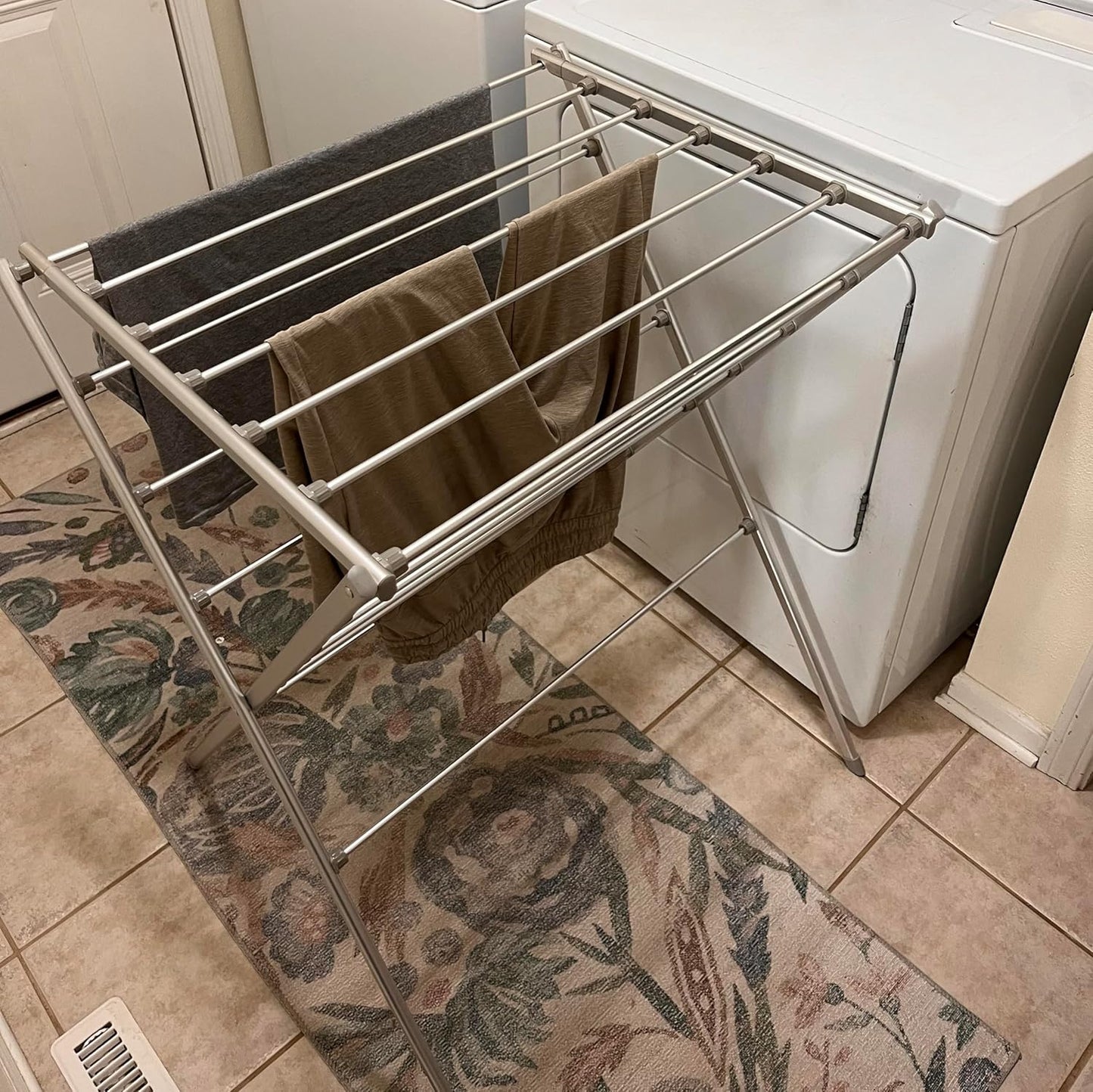 TOTES BABIES Premium Aluminum Foldable Laundry Rack for Air Drying Clothing, Towels and Linens