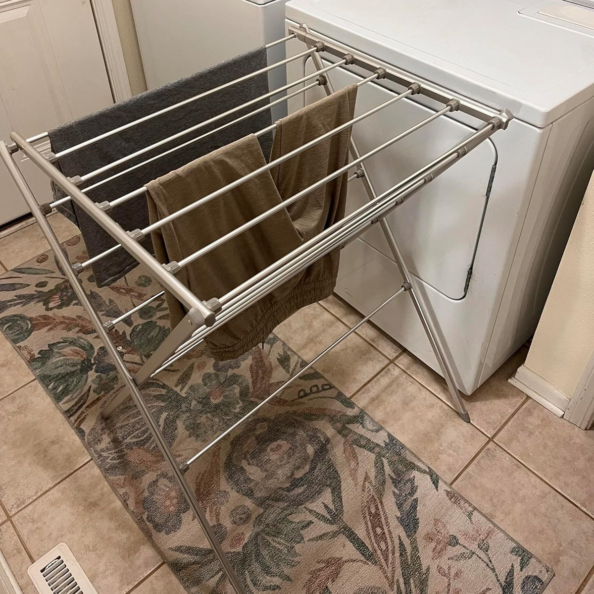 TOTES BABIES Premium Aluminum Foldable Laundry Rack for Air Drying Clothing, Towels and Linens