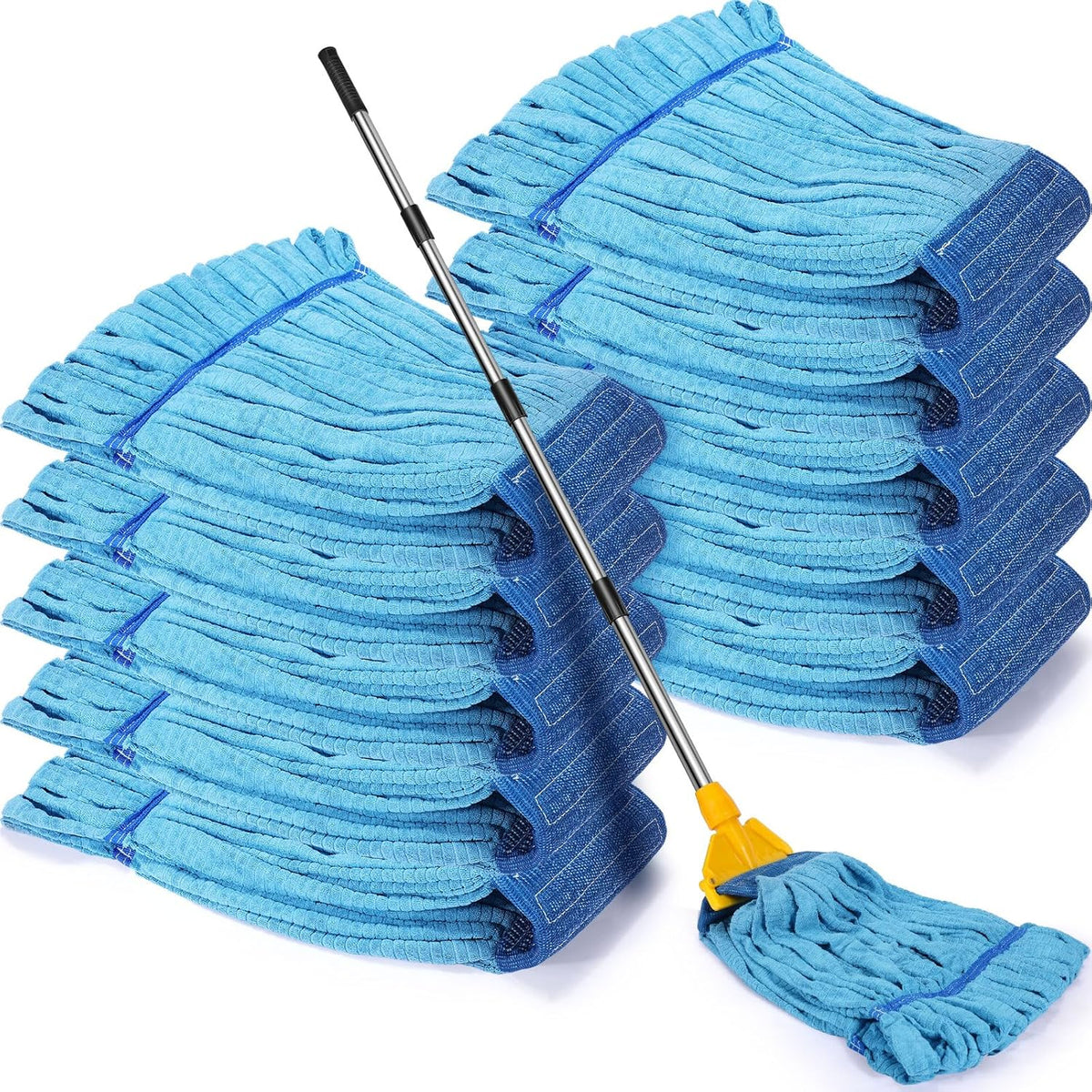Lallisa 10 Pcs Commercial Mop Head Replacement Tube Microfiber Mop Heads for Floor Cleaning