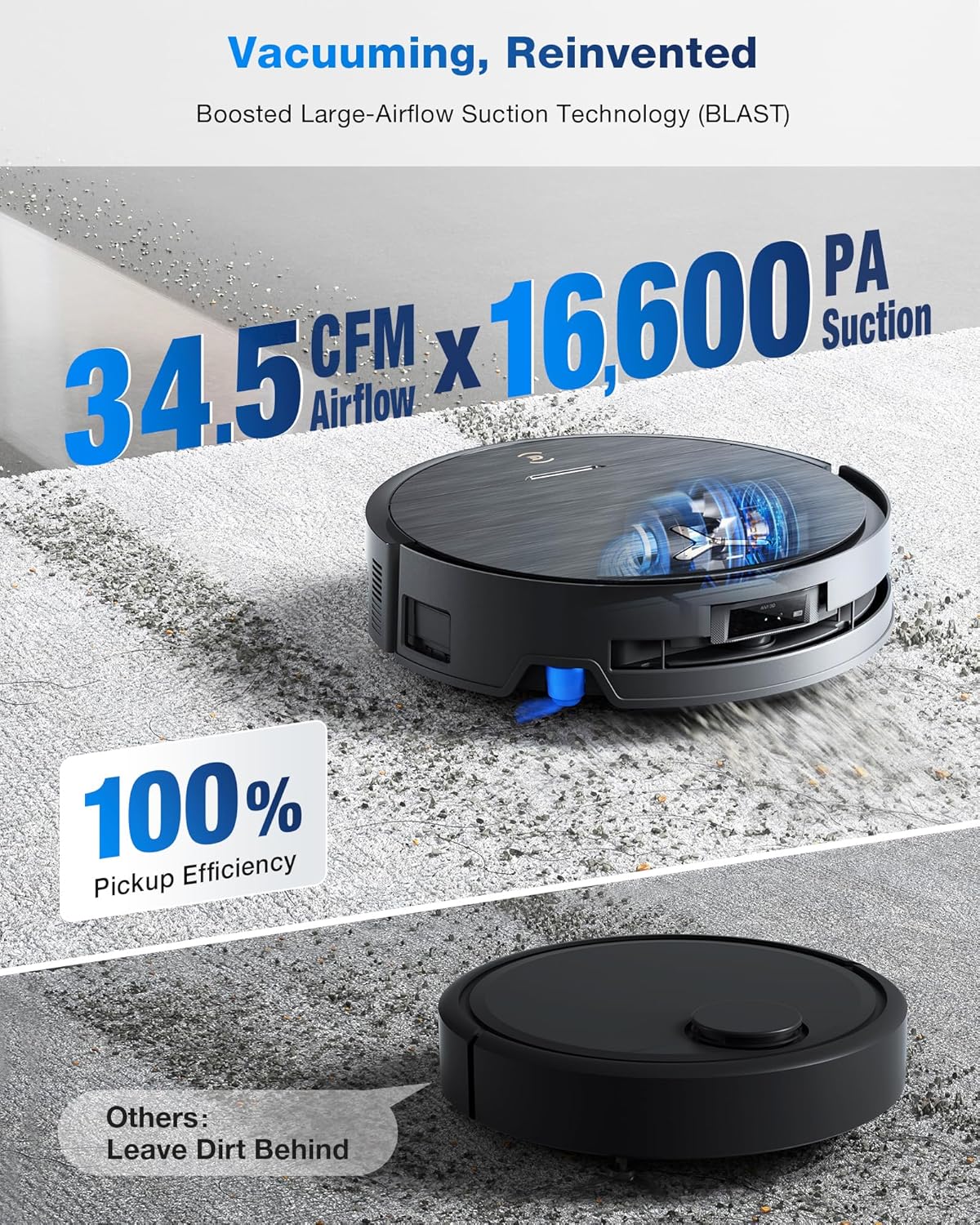 ECOVACS DEEBOT X9 PRO Omni Robot Vacuum and Mop,16,600Pa Blast Suction, OZMO Roller Instant
