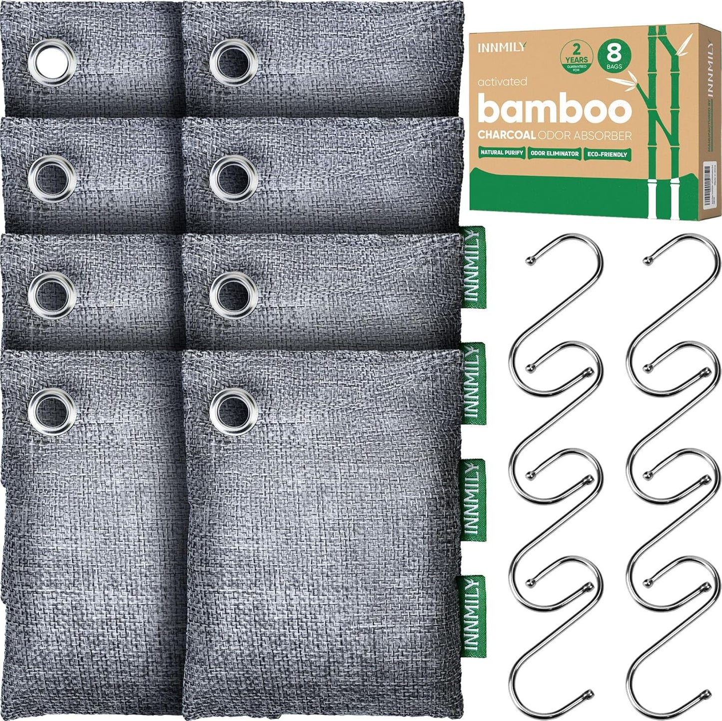 Activated Charcoal Odor Absorber, Odor Eliminator for Strong Odor,Bamboo Charcoal Air Purifying