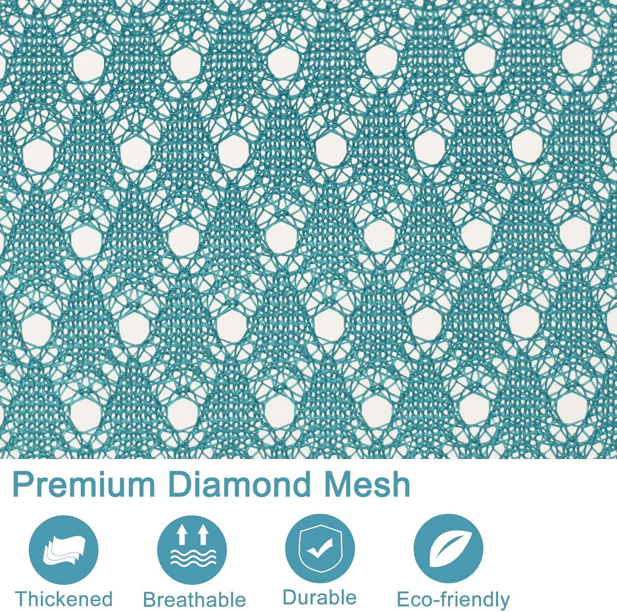 Polecasa Heavy Duty Diamond Large Mesh Laundry Bag with ID Tag and Locking Drawstring Closure - 24