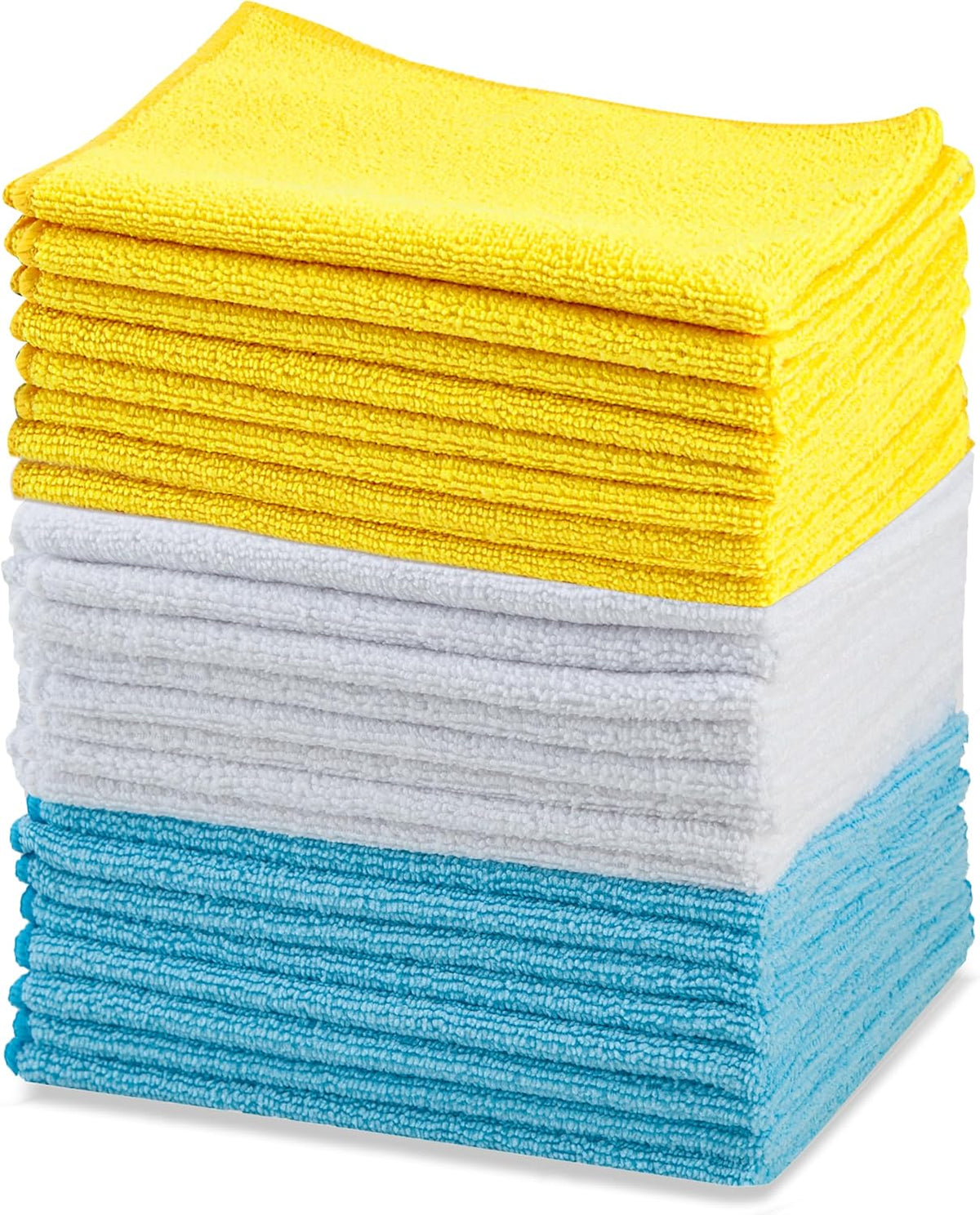 Amazon Basics Microfiber Cleaning Cloths, Ultra Absorbent, Lint Free, Streak Free, Non-Abrasive