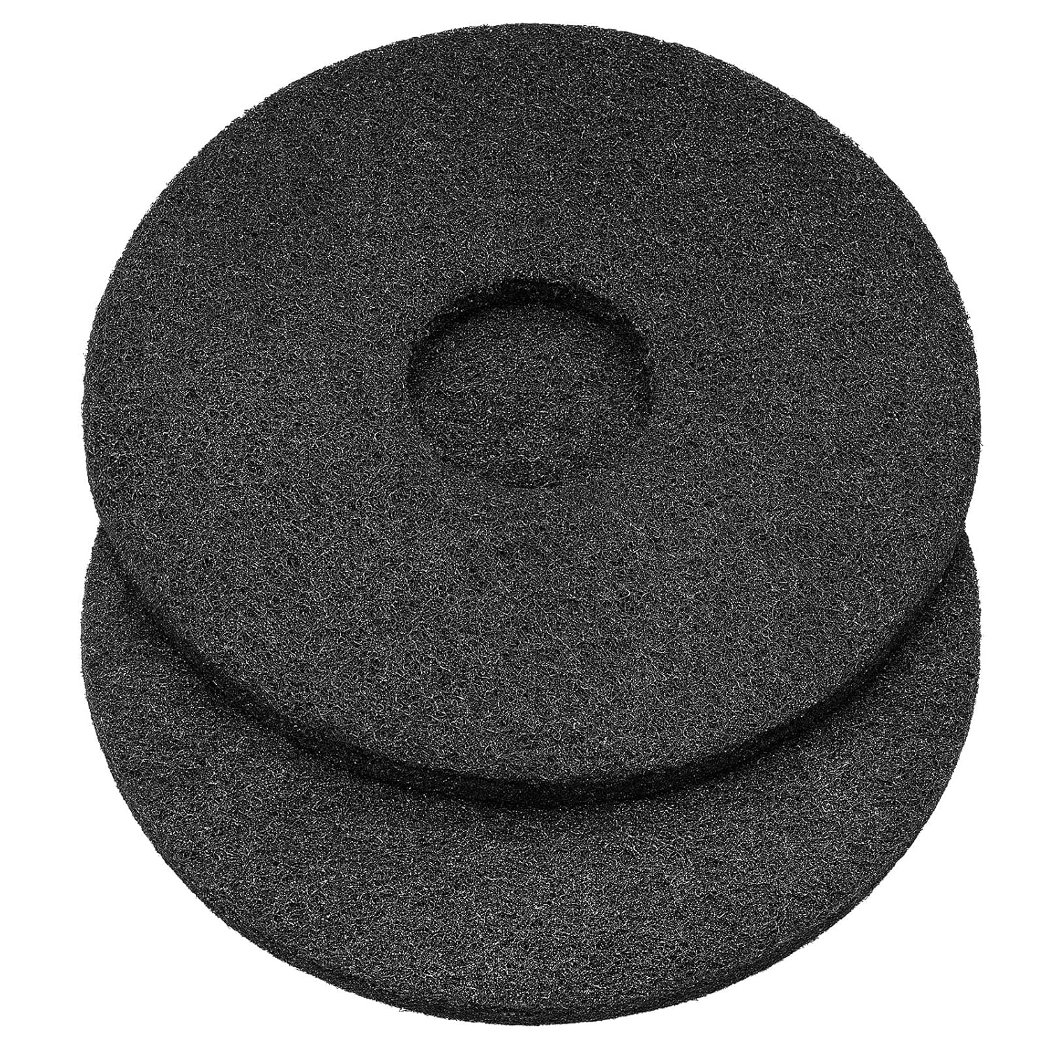 12" Black Scrubbing Pads Commercial Cleaning Orbiter Pads-Maintenance Non Woven for Floor Buffer