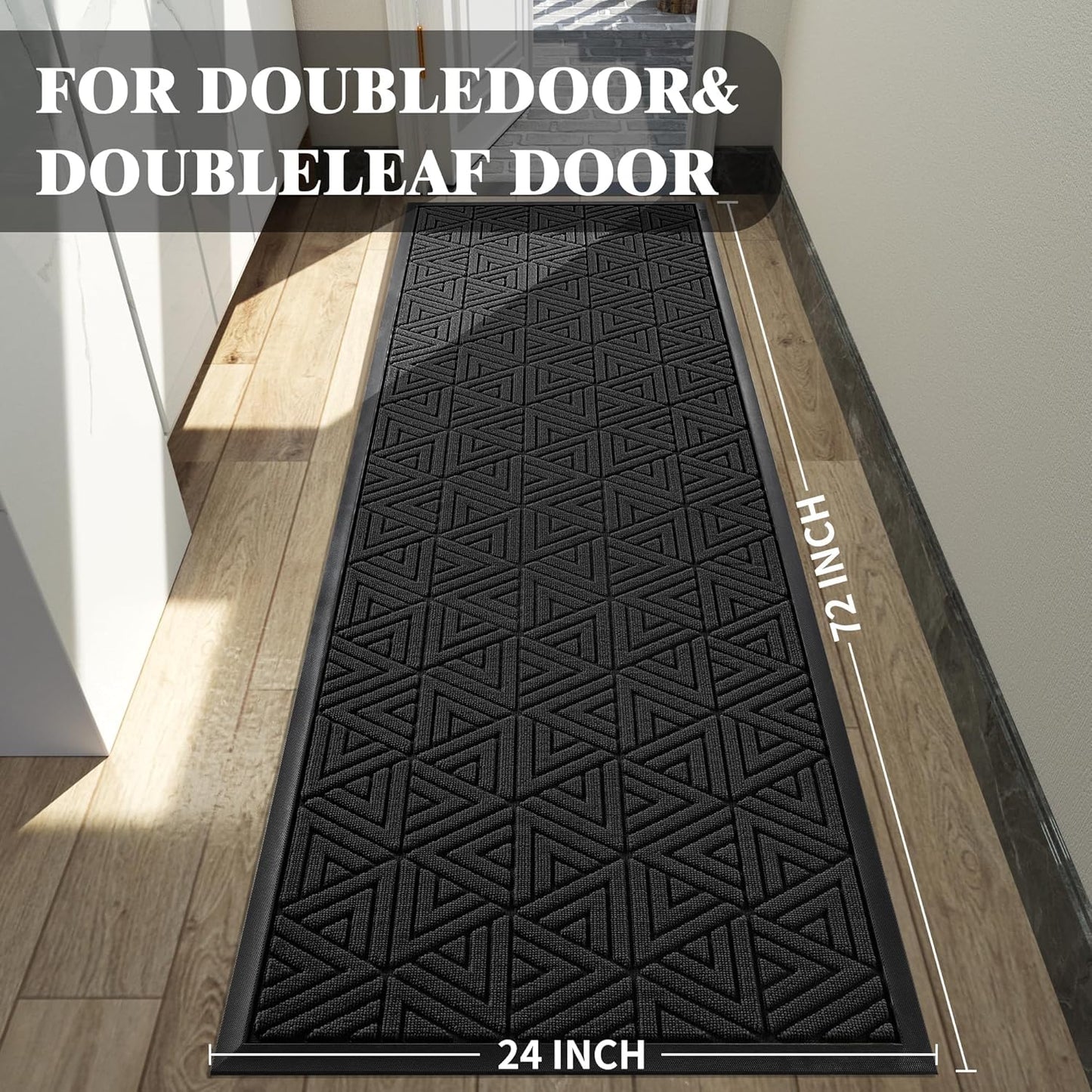 Yimobra Front Door Mat Outside Entrance 72 x 24, Waterproof and Washable Outdoor Mat, Non Slip