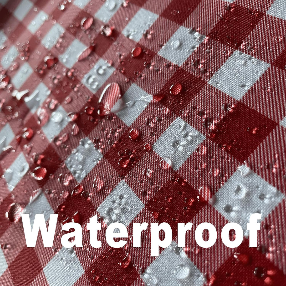 Waterproof Checkered Tablecloth Fabric - Rectangle 58x84 Inch Classic Gingham Buffalo Plaid Table