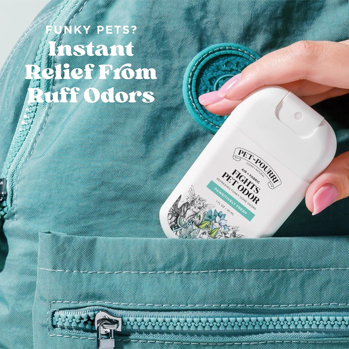 Poo-Pourri Pawsitively Fresh Pocket Deodorizer Spray – Dog & Cat Odor Remover – Plant Based