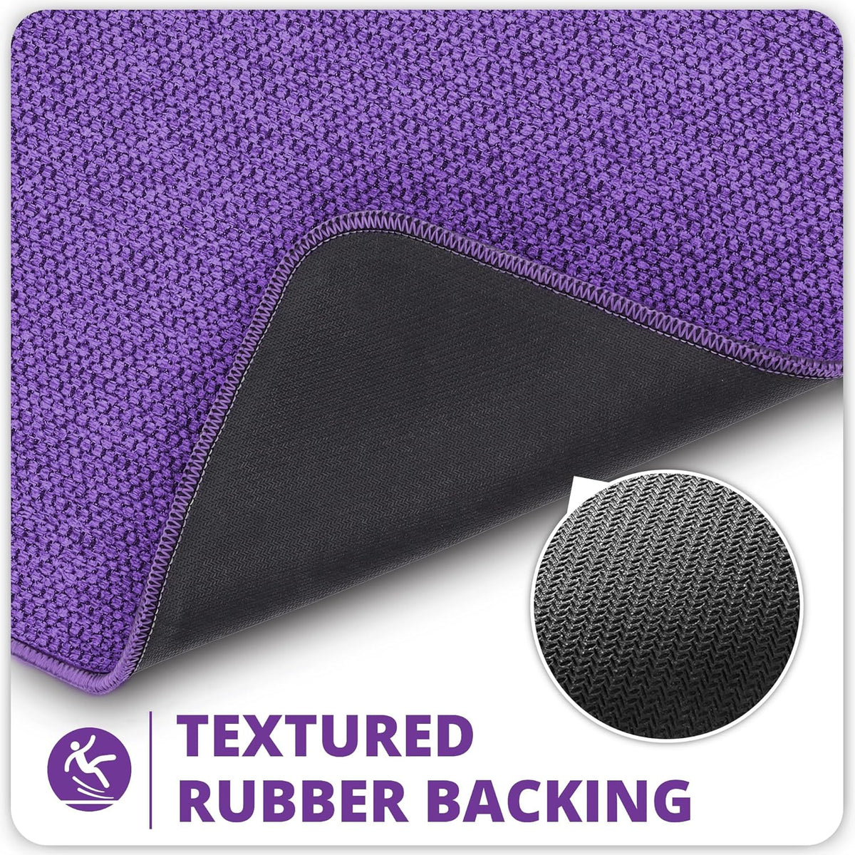 Bath Mat,Ultra Thin Bathroom Rugs,Rubber Bath Mats for Bathroom,No Slip Bath Rugs,Quick Dry,Machine