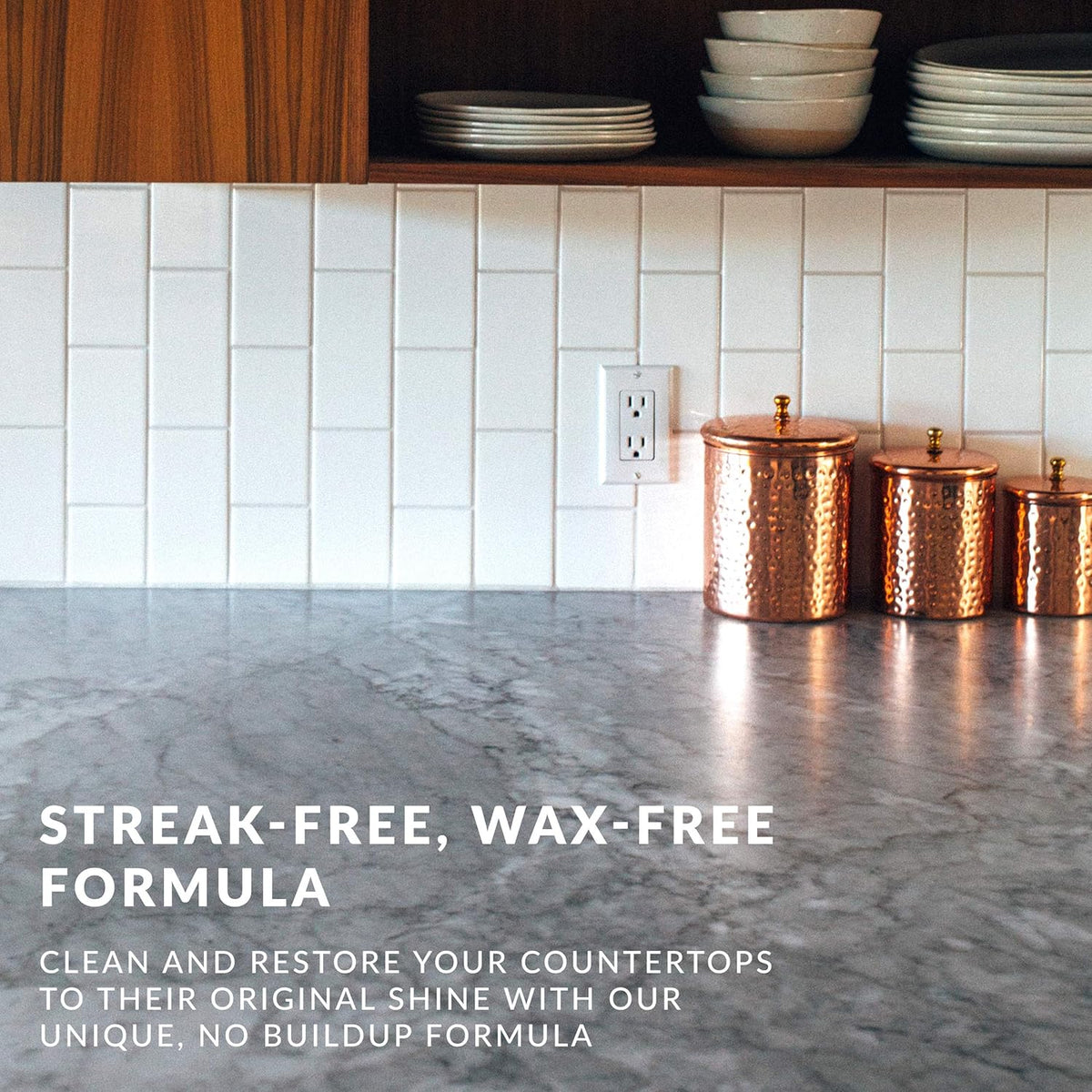 HOPE'S Countertop Restoration Polish, Streak-Free Kitchen Counter Cleaner, No Buildup on