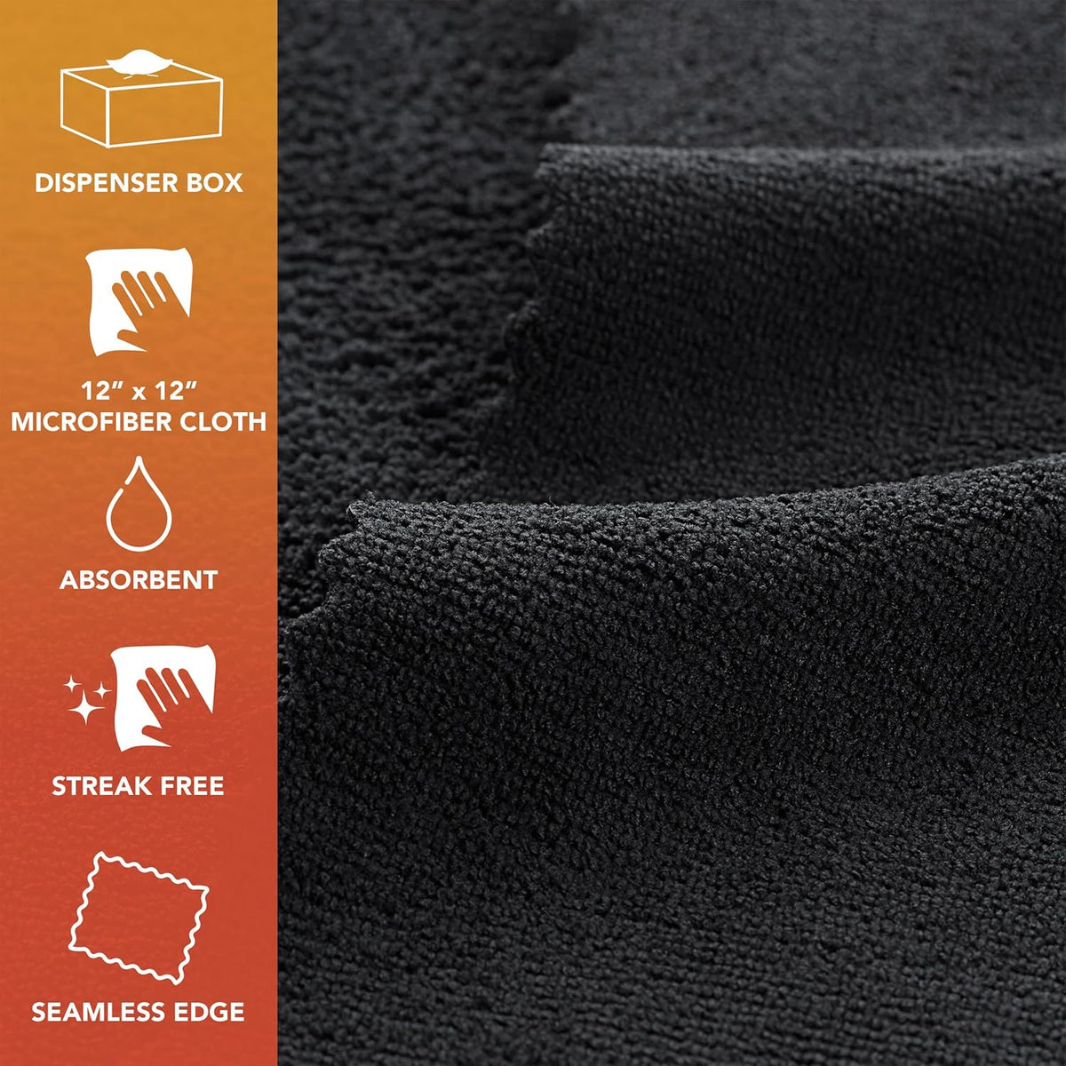 Arkwright Smart Rags in Box - (Pack of 50) Lint Free Microfiber Cleaning Cloth, Scratch &