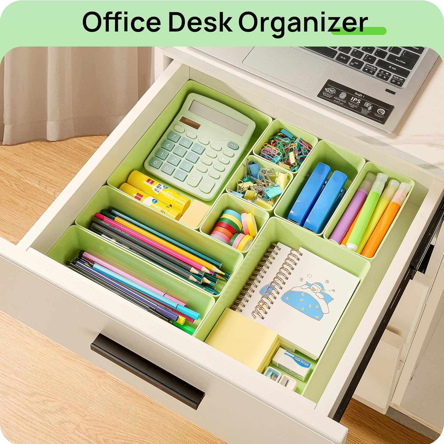 Vtopmart 25 PCS Plastic Drawer Organizers Set, 4-Size Versatile Bathroom and Vanity Drawer