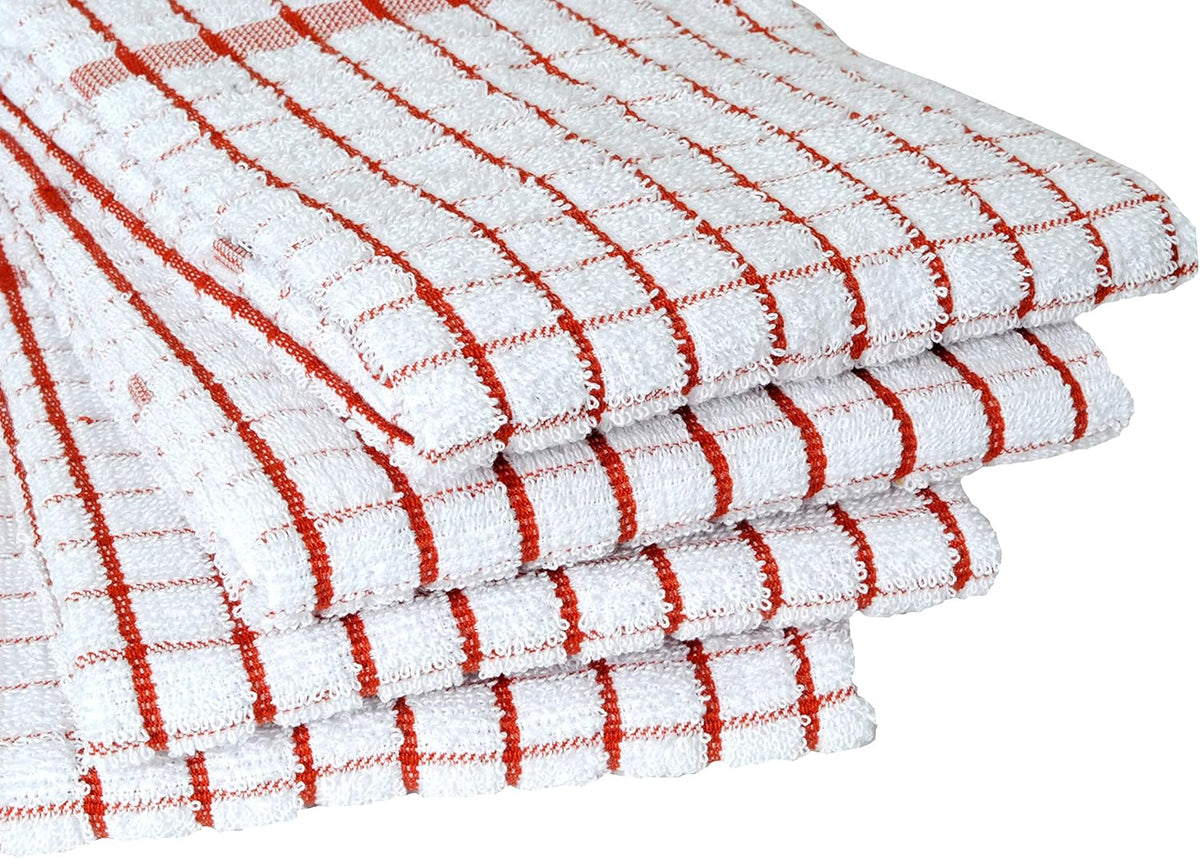 AMOUR INFINI Kitchen Towels Set of 4 - Highly Absorbent, Super Soft Terry Cotton 20x28 Inch Dish