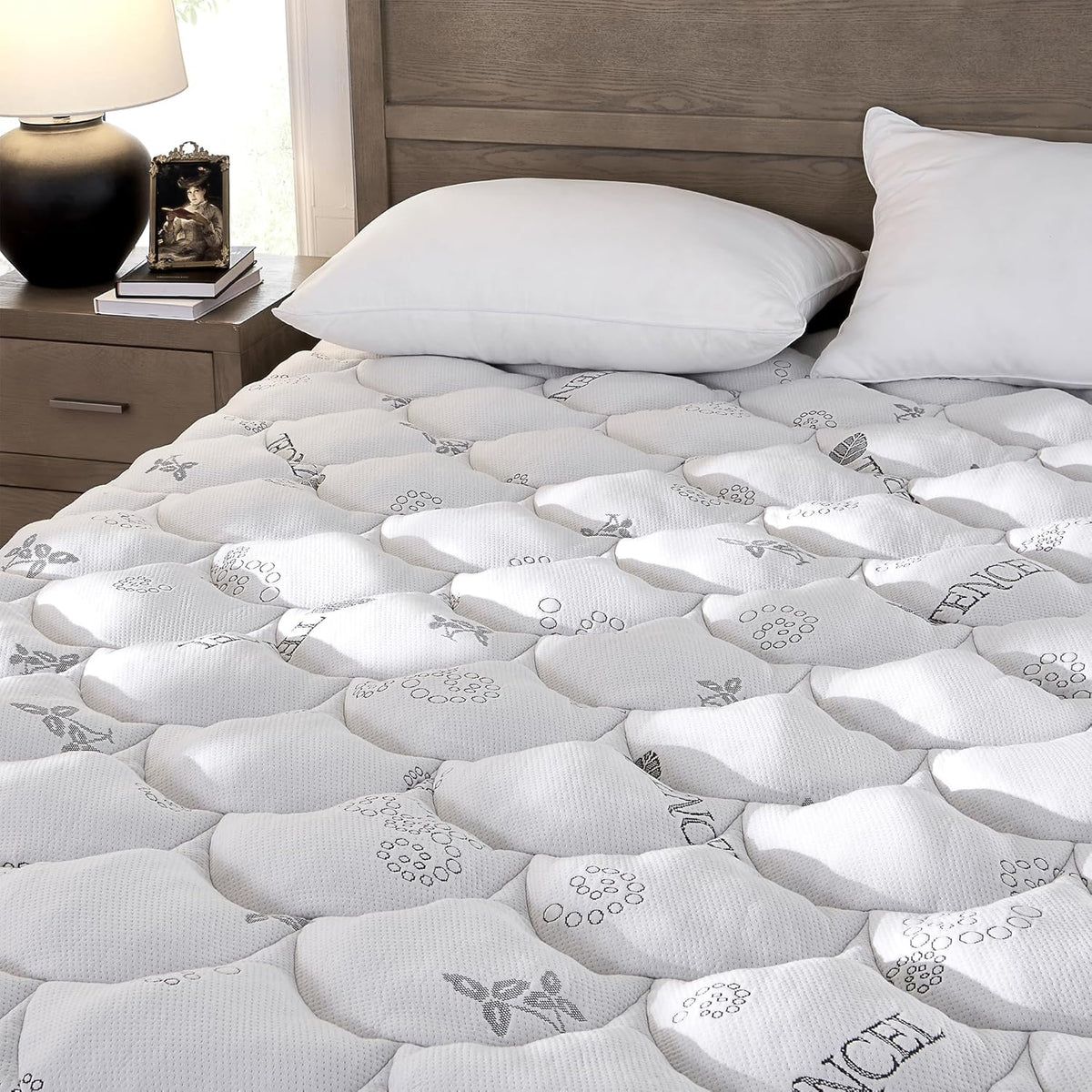 Softhour Padded Topper Twin Size 40% Tencel Blend Rayon from Bamboo and Cotton Filled Mattress