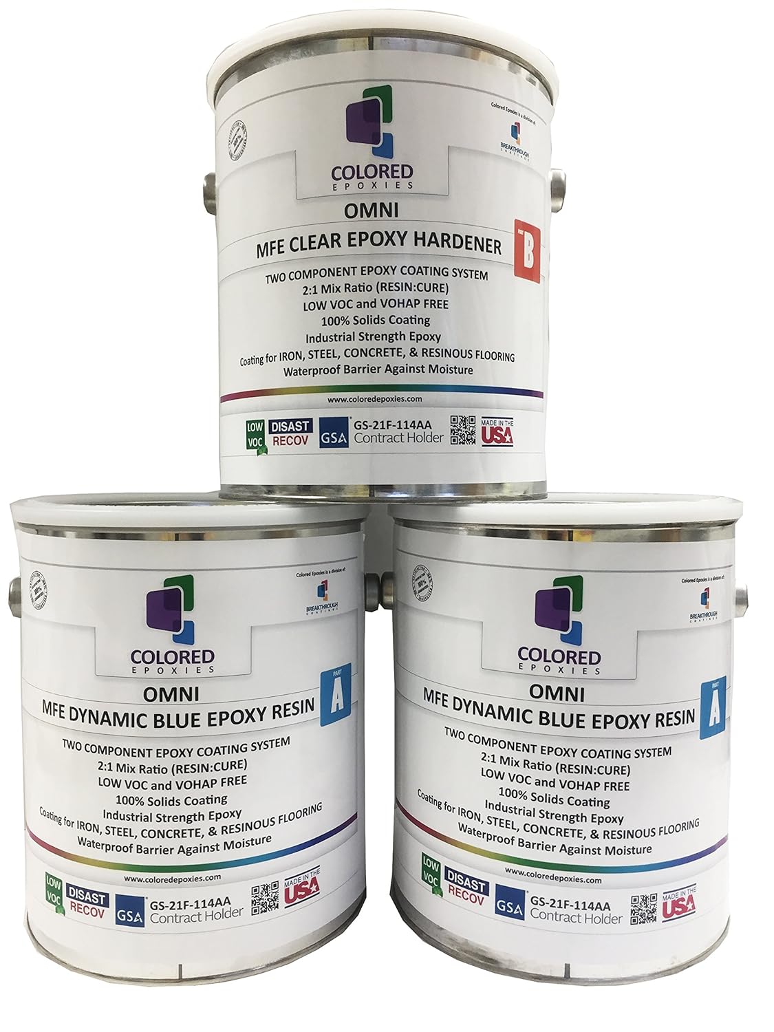 Coloredepoxies 10020 Light Blue Epoxy Resin Coating Made with Beautiful and Vibrant Pigments, 100%