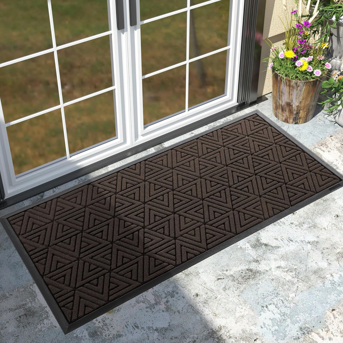 Yimobra Large Door Mat 47x24, All-Weather Waterproof Non-Slip Welcome Matt Outdoor, Heavy Duty Non