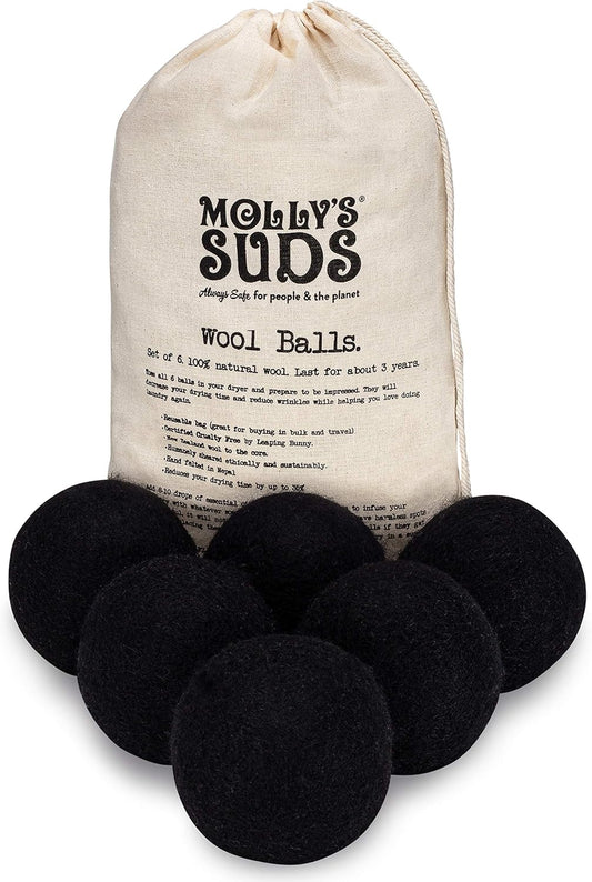 Molly's Suds Wool Dryer Balls | XL, Premium Organic Fabric Softener, Hypoallergenic, Hand-Felted