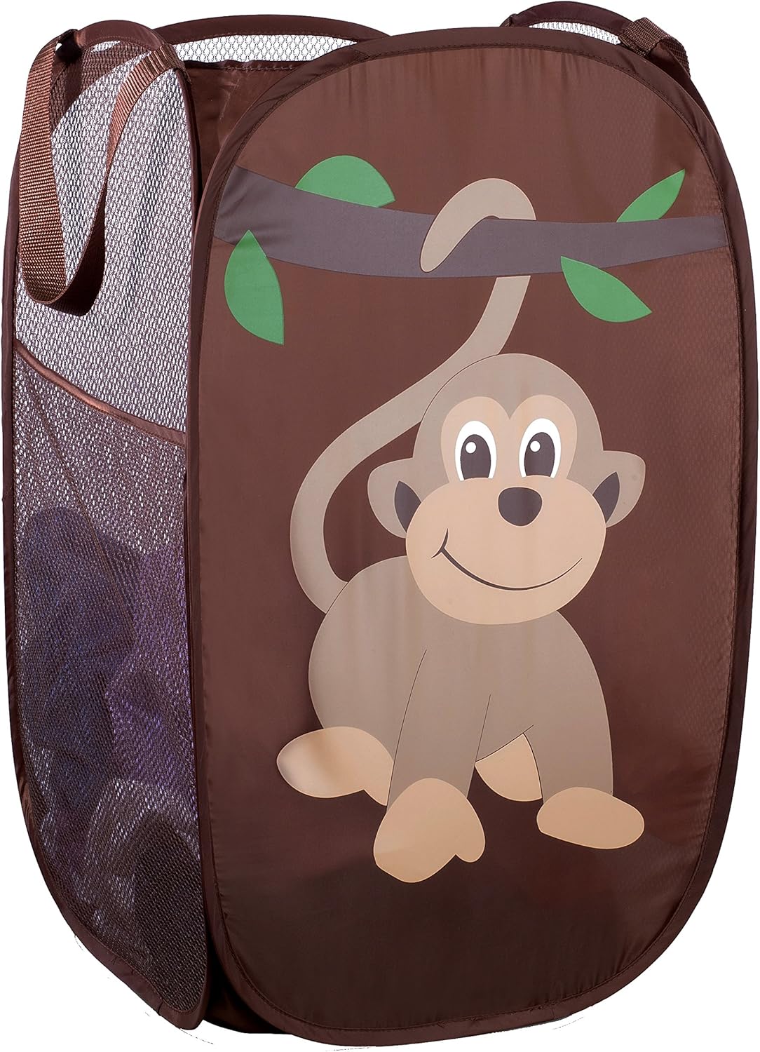 Handy Laundry Collapsible Mesh Pop Up Hamper with Wide Opening and Side Pocket - Breathable