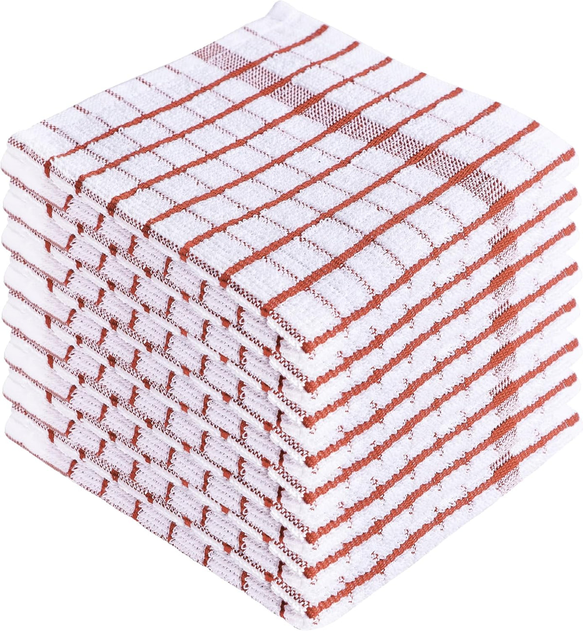 AMOUR INFINI Kitchen Dish Cloths Set of 8 - Ultra Soft, Highly Absorbent, Quick-Drying Terry Cotton