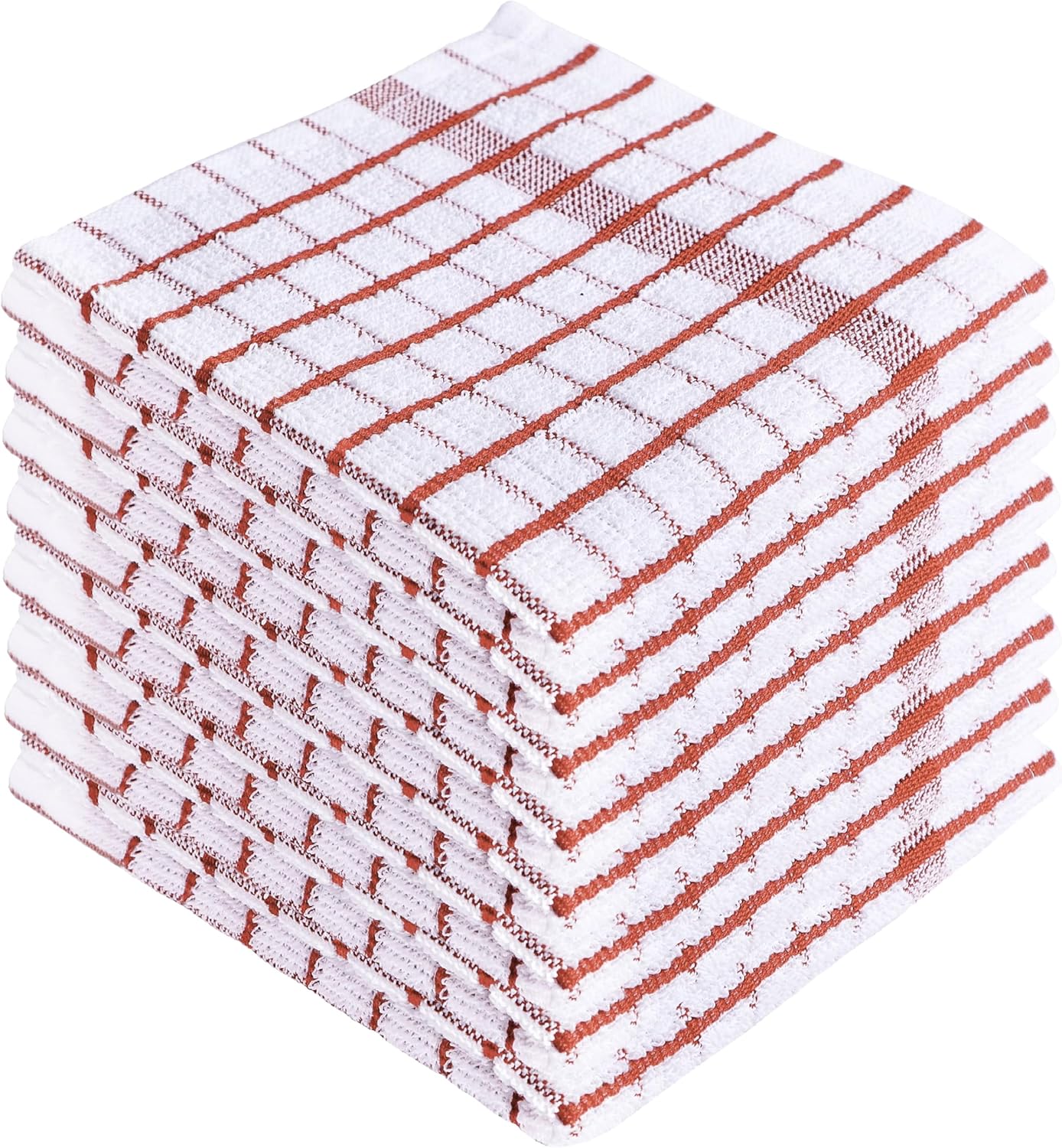 AMOUR INFINI Kitchen Dish Cloths Set of 8 - Ultra Soft, Highly Absorbent, Quick-Drying Terry Cotton