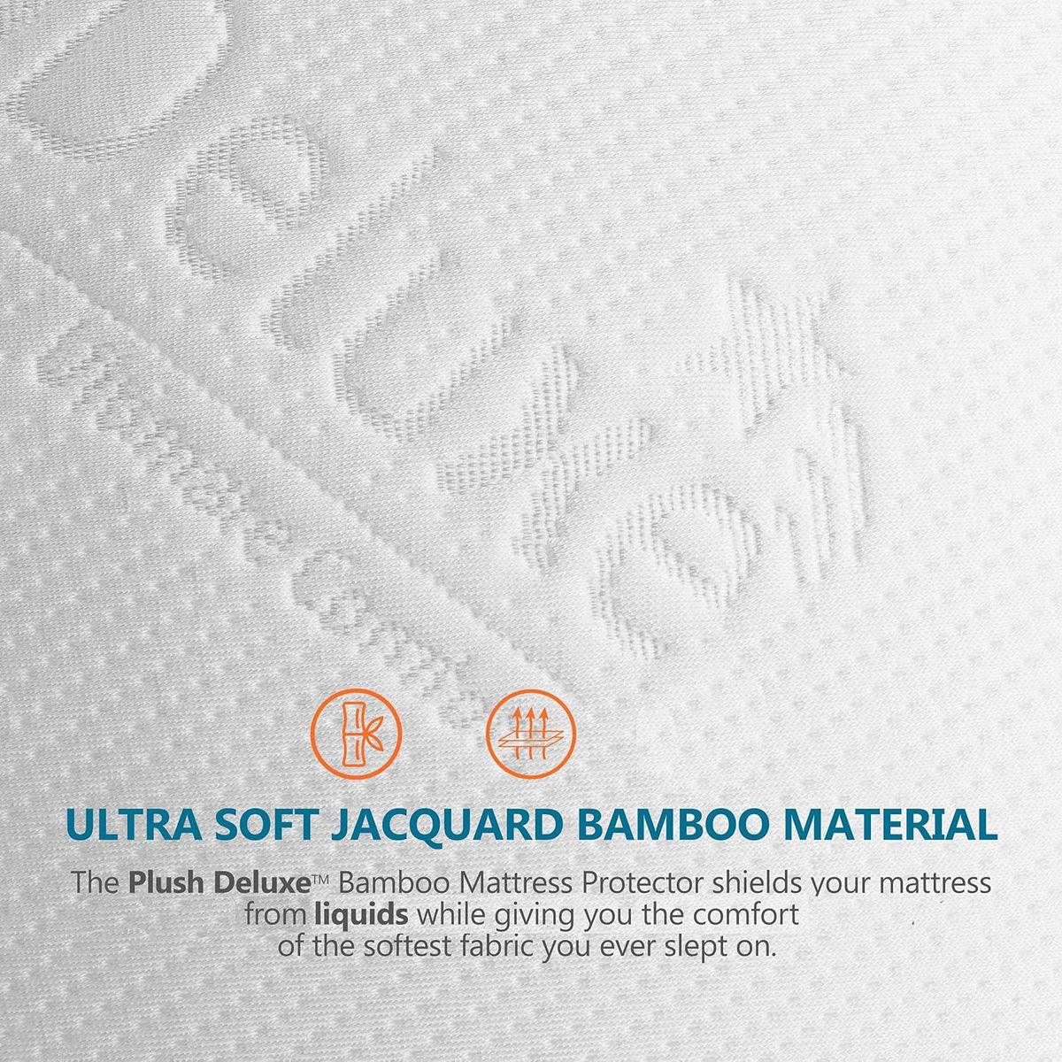PlushDeluxe Premium Bamboo Mattress Protector – Twin Size, Waterproof, & Ultra Soft Breathable