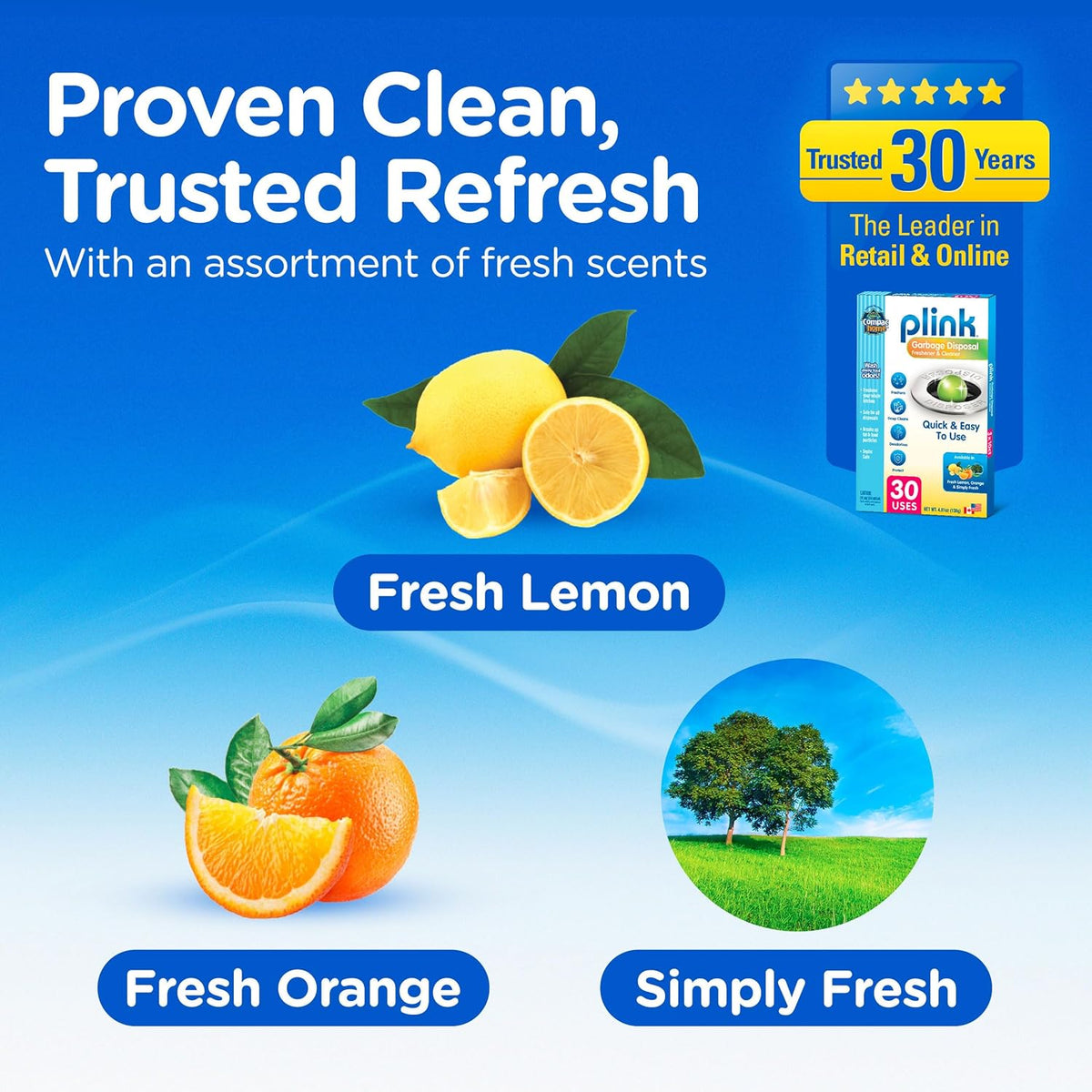 COMPAC HOME Plink Garbage Disposal Cleaner and Deodorizer, Freshens Your Kitchen and Waste