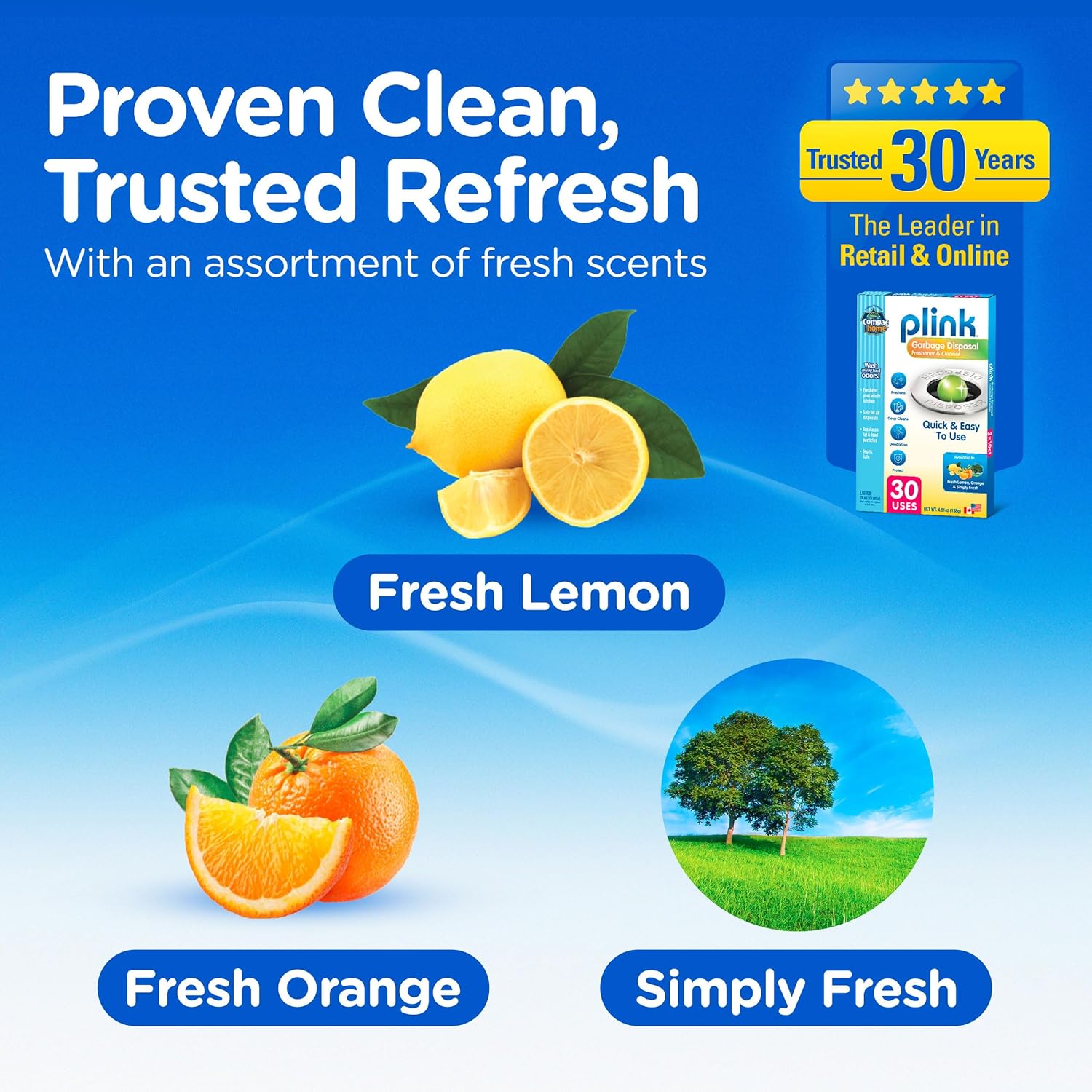 COMPAC HOME Plink Garbage Disposal Cleaner and Deodorizer, Freshens Your Kitchen and Waste