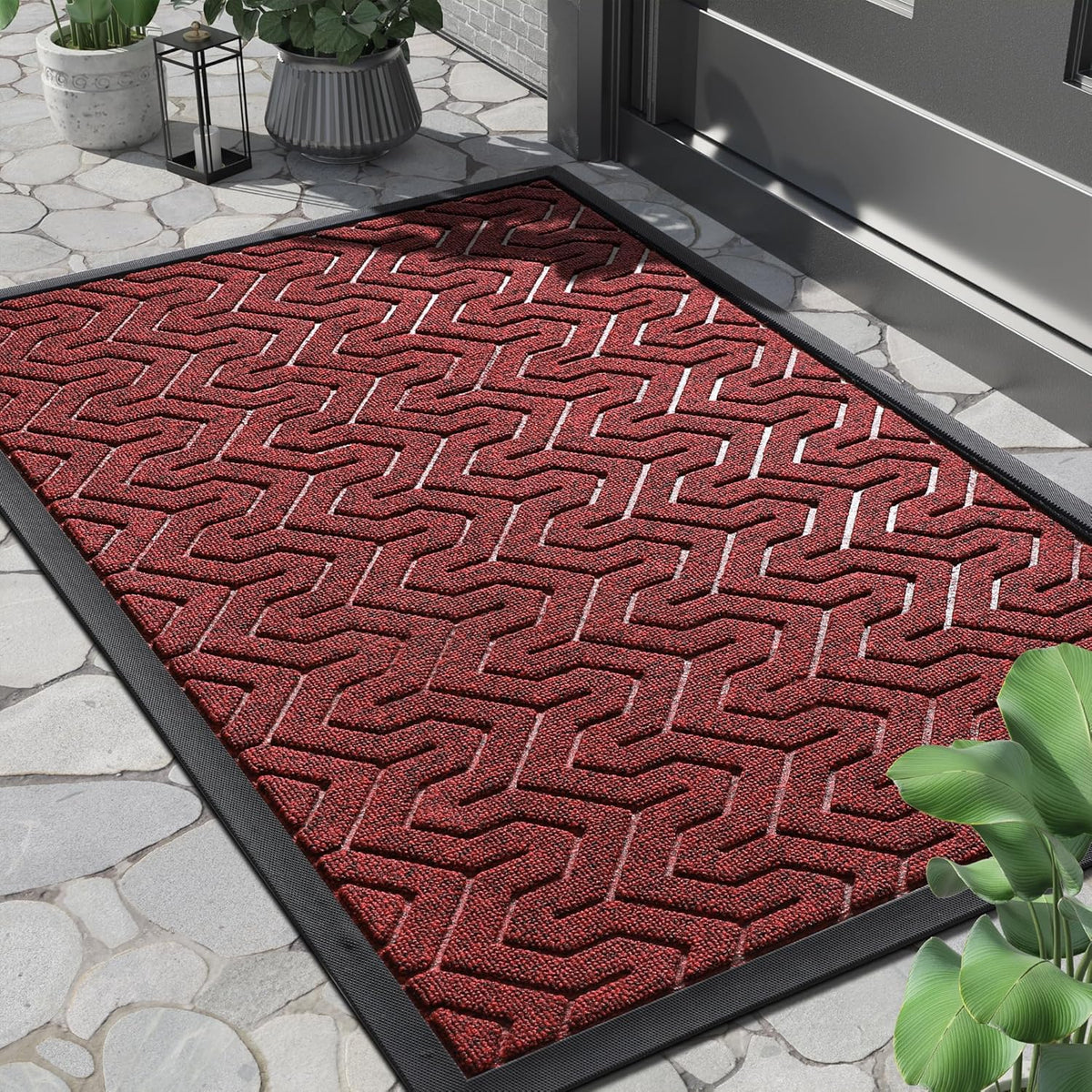 Yimobra Large Door Mat Outside Entrance 36x24, Waterproof Heavy Duty Outdoor Mats for Front Door