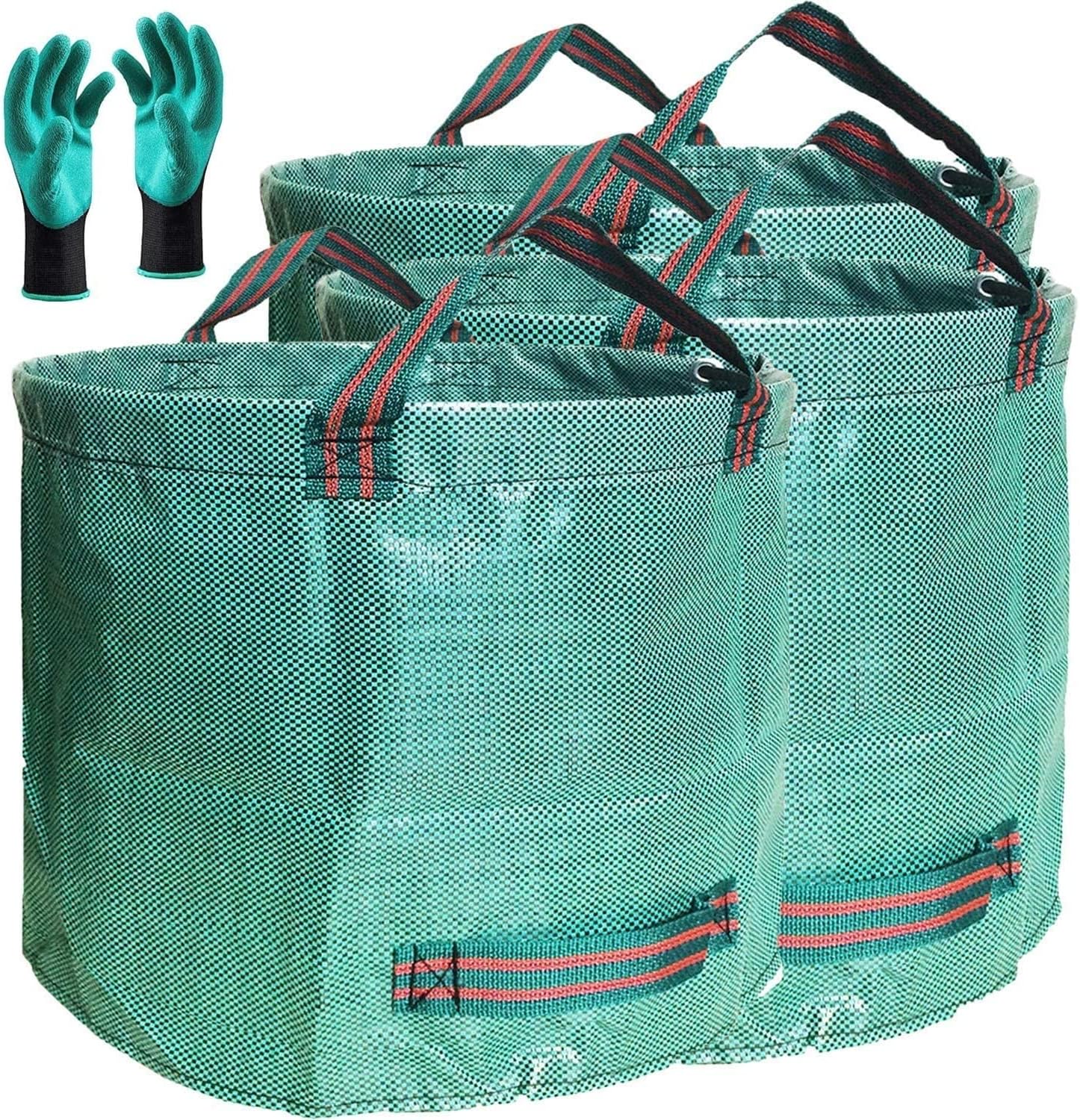 Professional 3-Pack 137 Gallon Lawn Garden Bags (D34, H34 inches) Big Yard Waste Bags with Garden