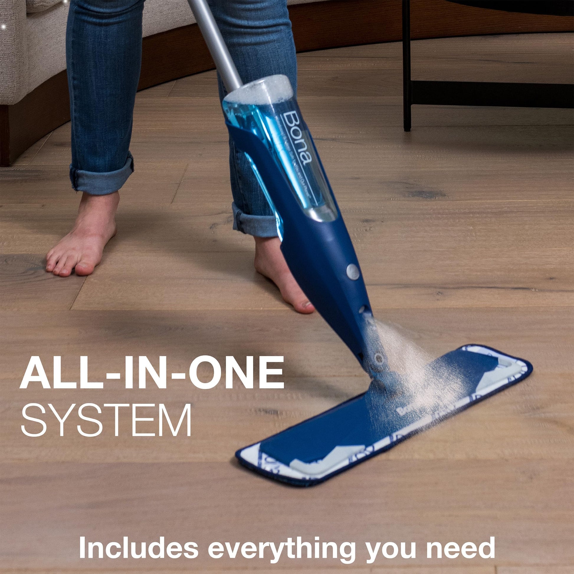 Bona Hardwood Floor Premium Spray Mop - Includes Wood Floor Cleaning Concentrate and Machine