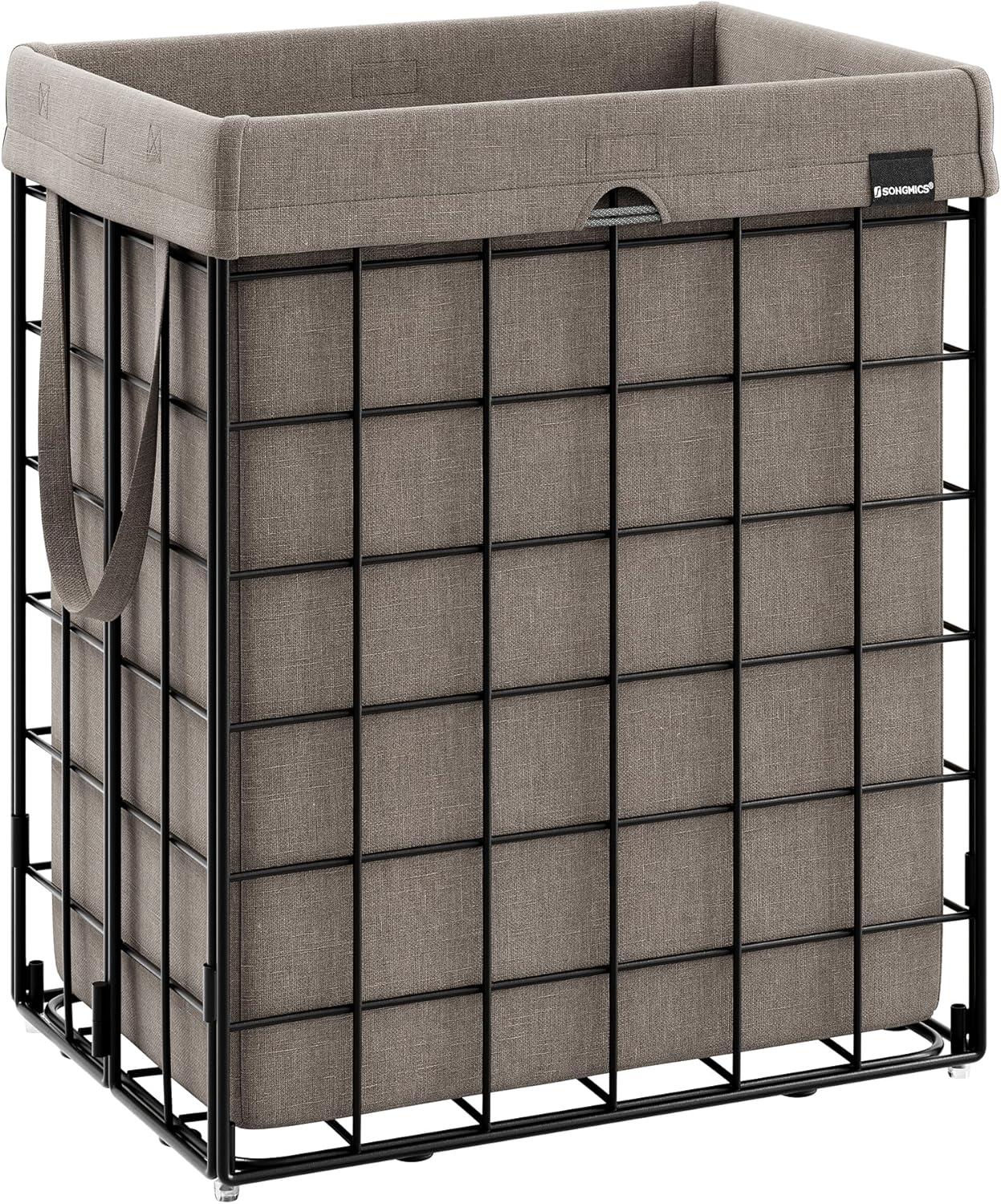SONGMICS Laundry Hamper, 23.8 Gal. (90L) Laundry Basket, Collapsible Clothes Hamper, Removable and
