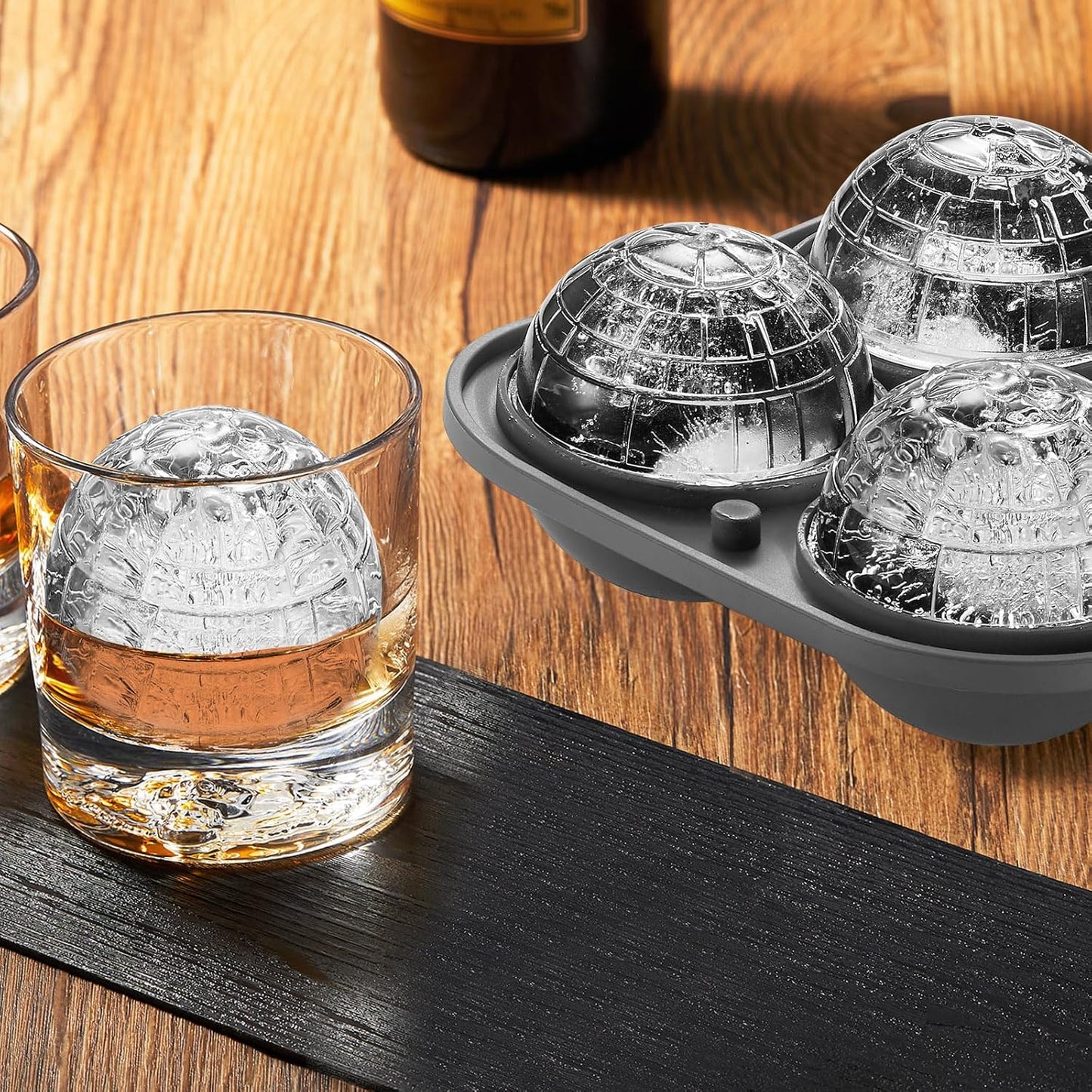Nax Caki 3D Sphere Ice Cube Molds, Large Silicone Fun Shapes Gifts for Men Women, Whiskey Ice Cube