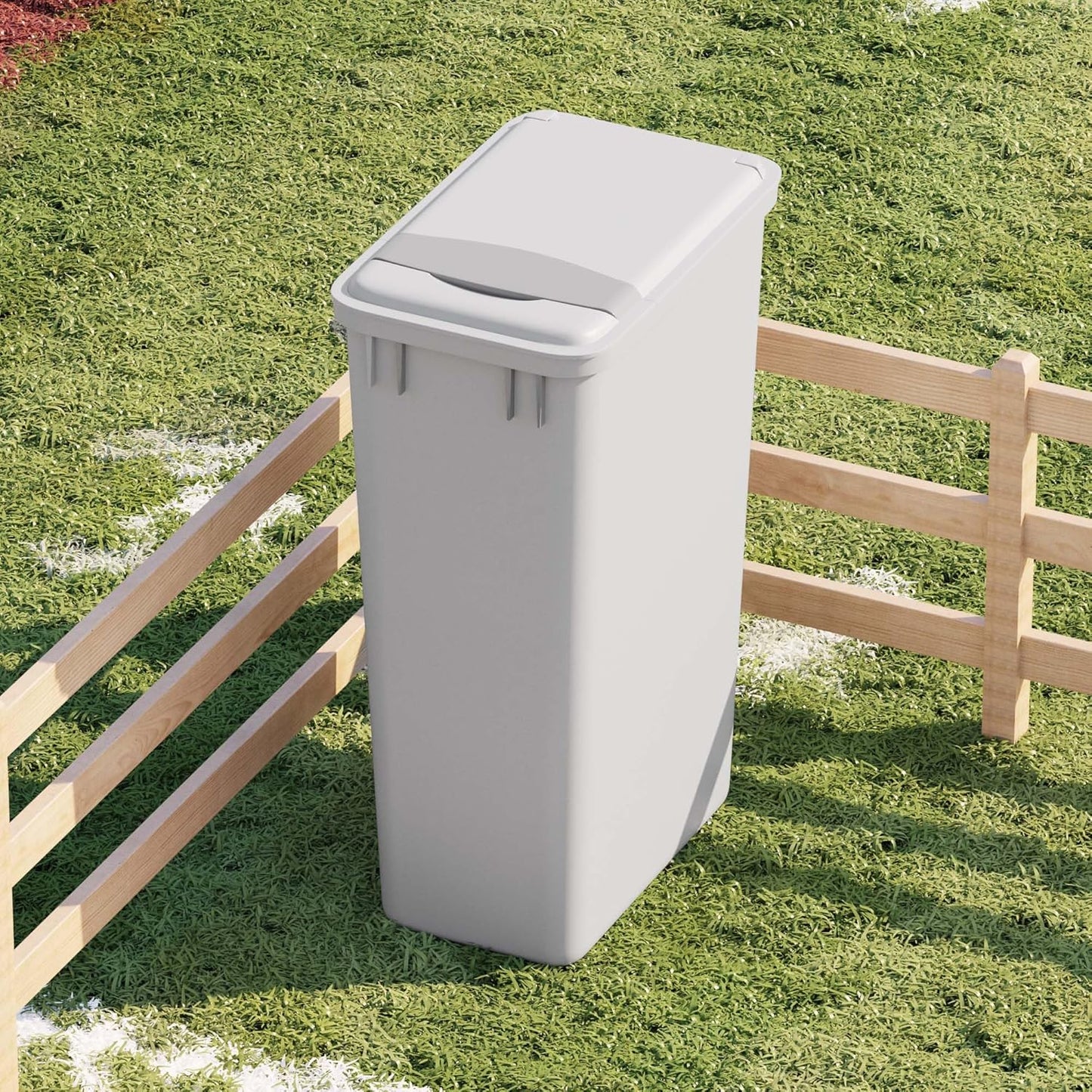 Dowell 50L Wastebasket Trash Container, 52.8Qt/13.2Gal, Plastic, Stackable, for