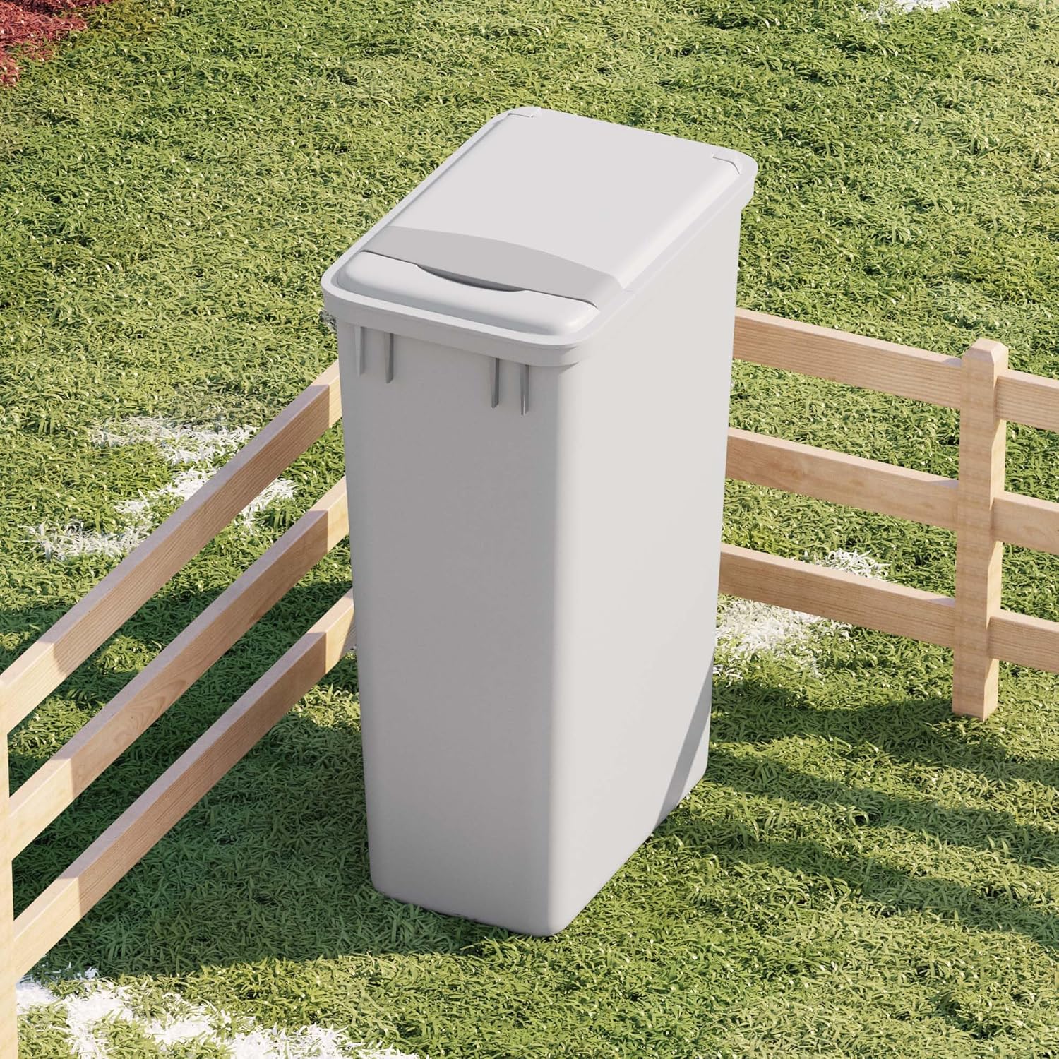 Dowell 50L Wastebasket Trash Container, 52.8Qt/13.2Gal, Plastic, Stackable, for