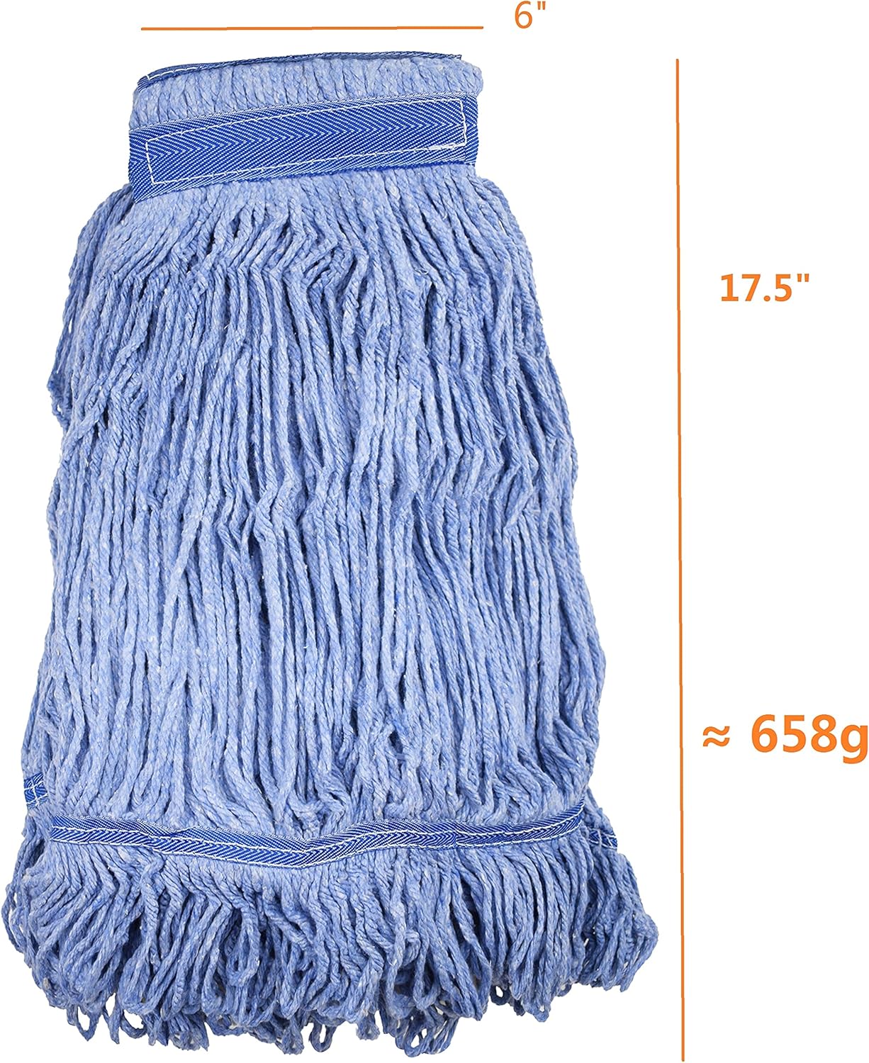 Mop Head Replacement Commercial Heavy Duty String Blue Wet Mop Heads for 3 Typs Commercial Mop