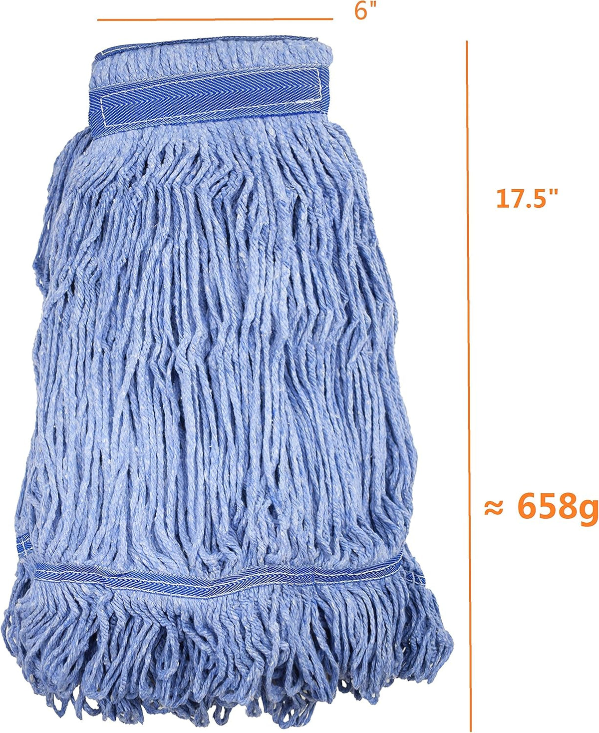 Mop Head Replacement Commercial Heavy Duty String Blue Wet Mop Heads for 3 Typs Commercial Mop
