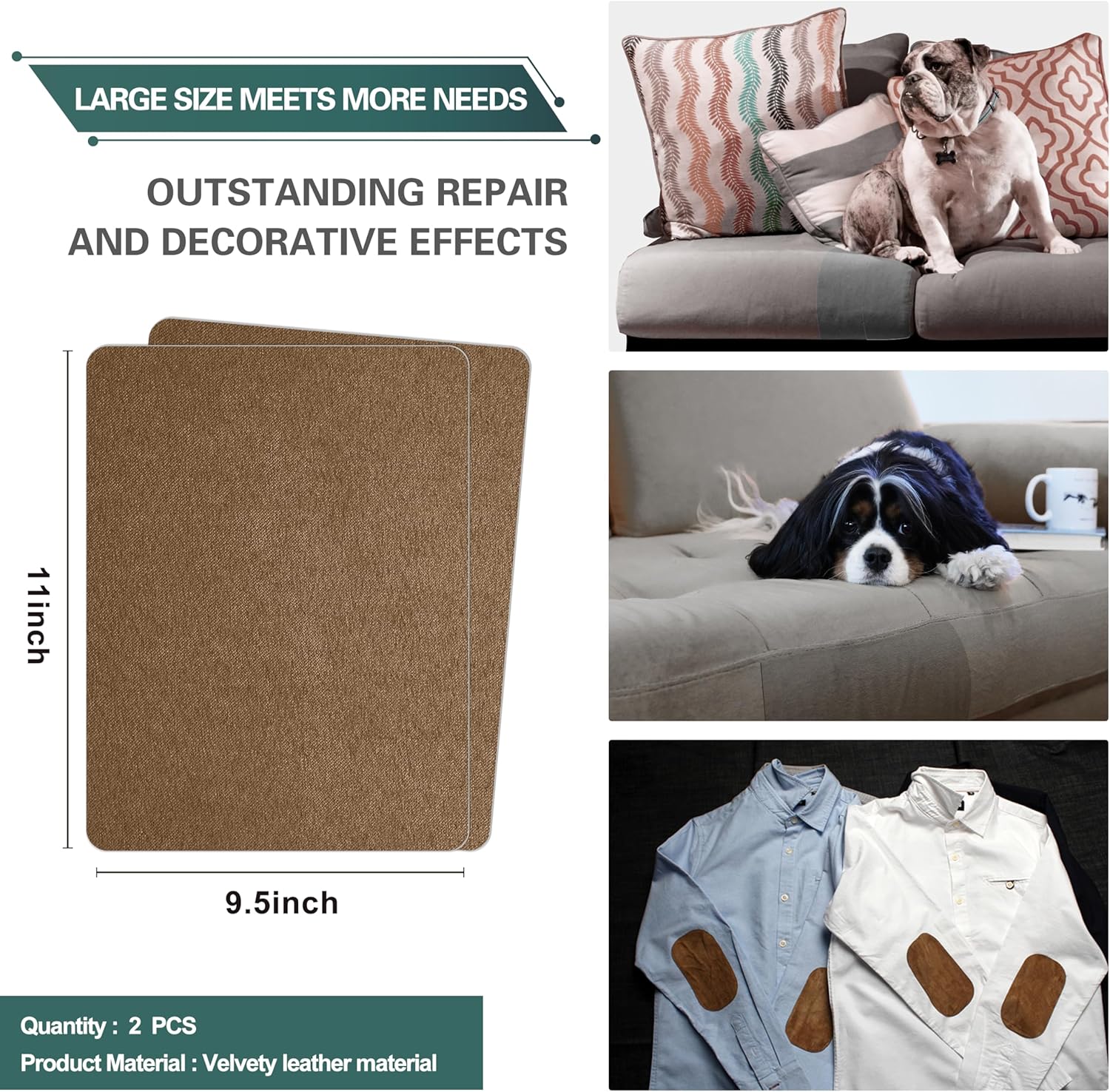 Azobur Couch Patch Repair Fabric,Microfiber Fabric, Self-Adhesive, for Sofa Repair and Upholstery