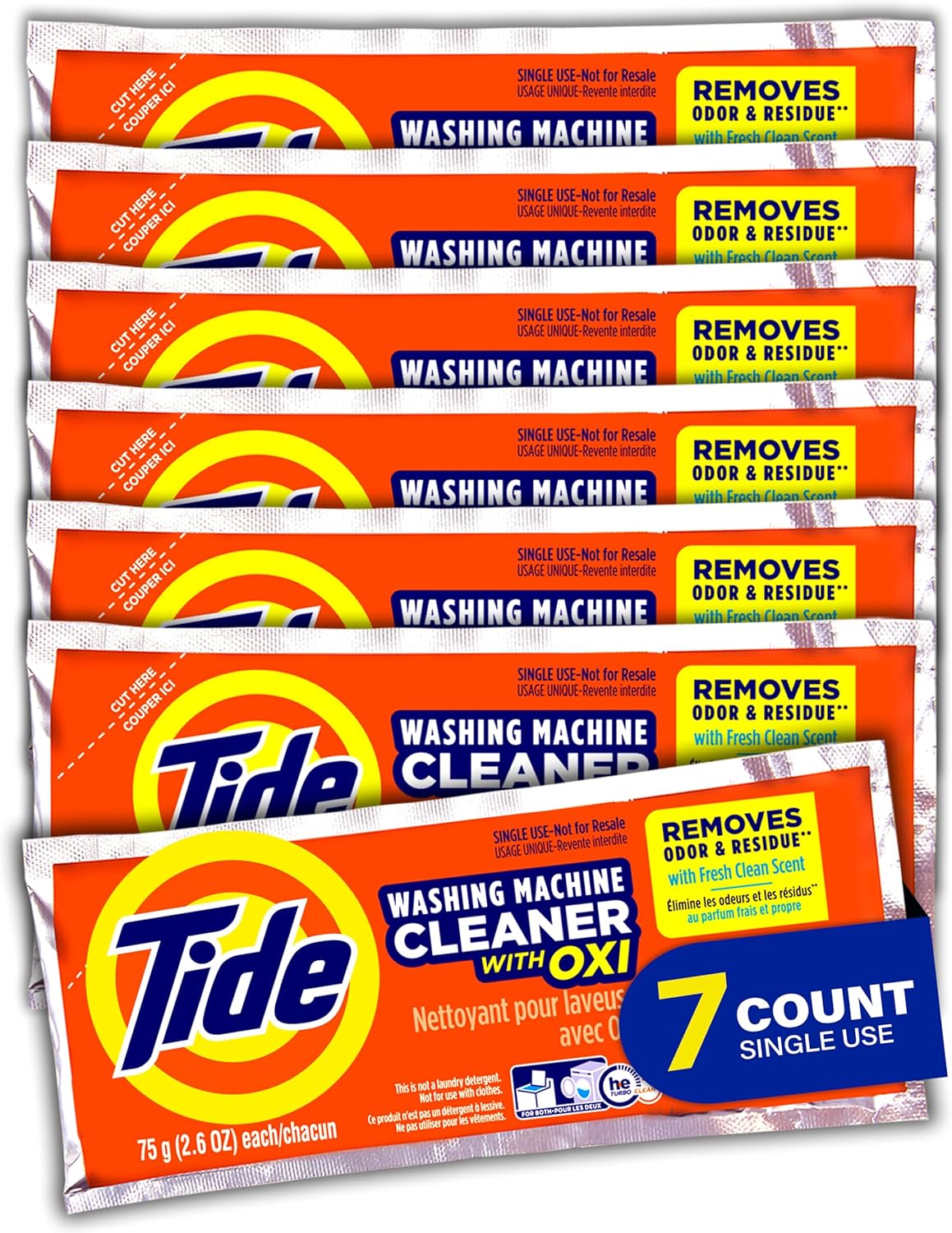 Tide Washing Machine Cleaner, Washer Machine Cleaner with Oxi for Front and Top Loader Washer